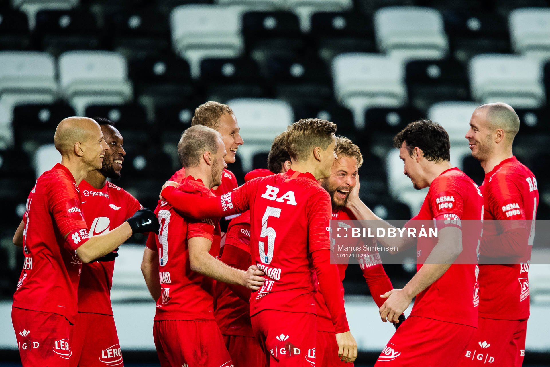 Sander Svendsen of Brann celebrates