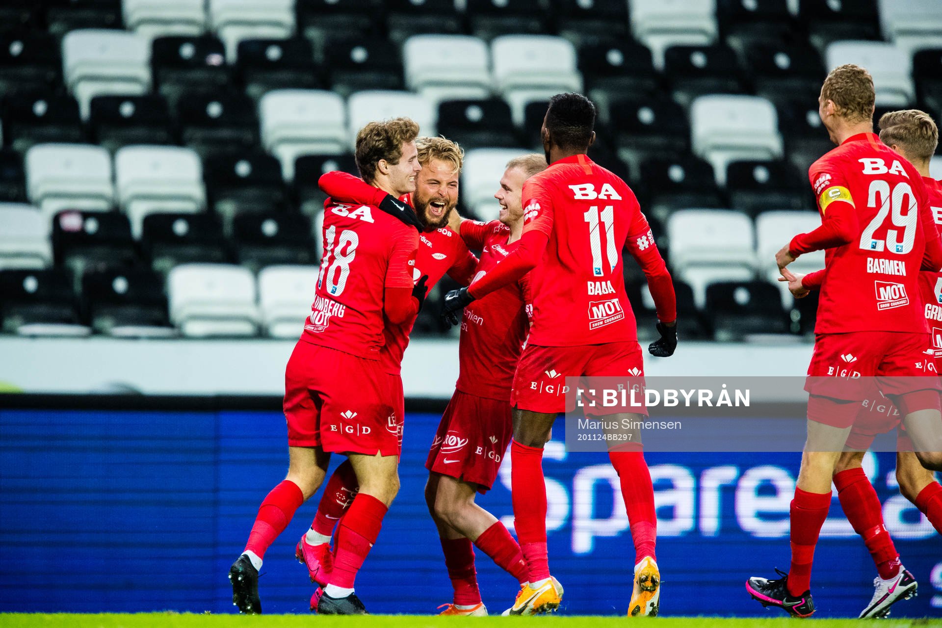 Sander Svendsen of Brann celebrates