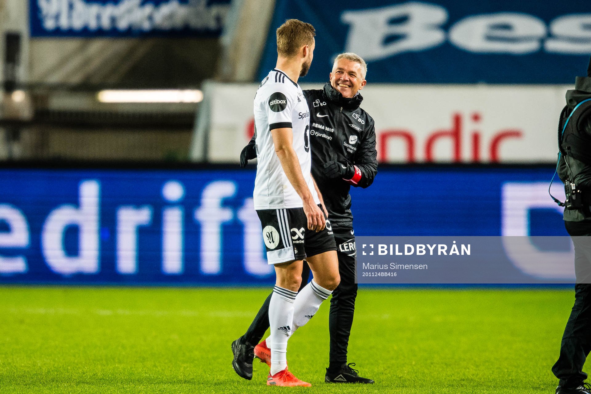Holmar Örn Eyjolfsson of Rosenborg and Kåre Ingebrigtsen,