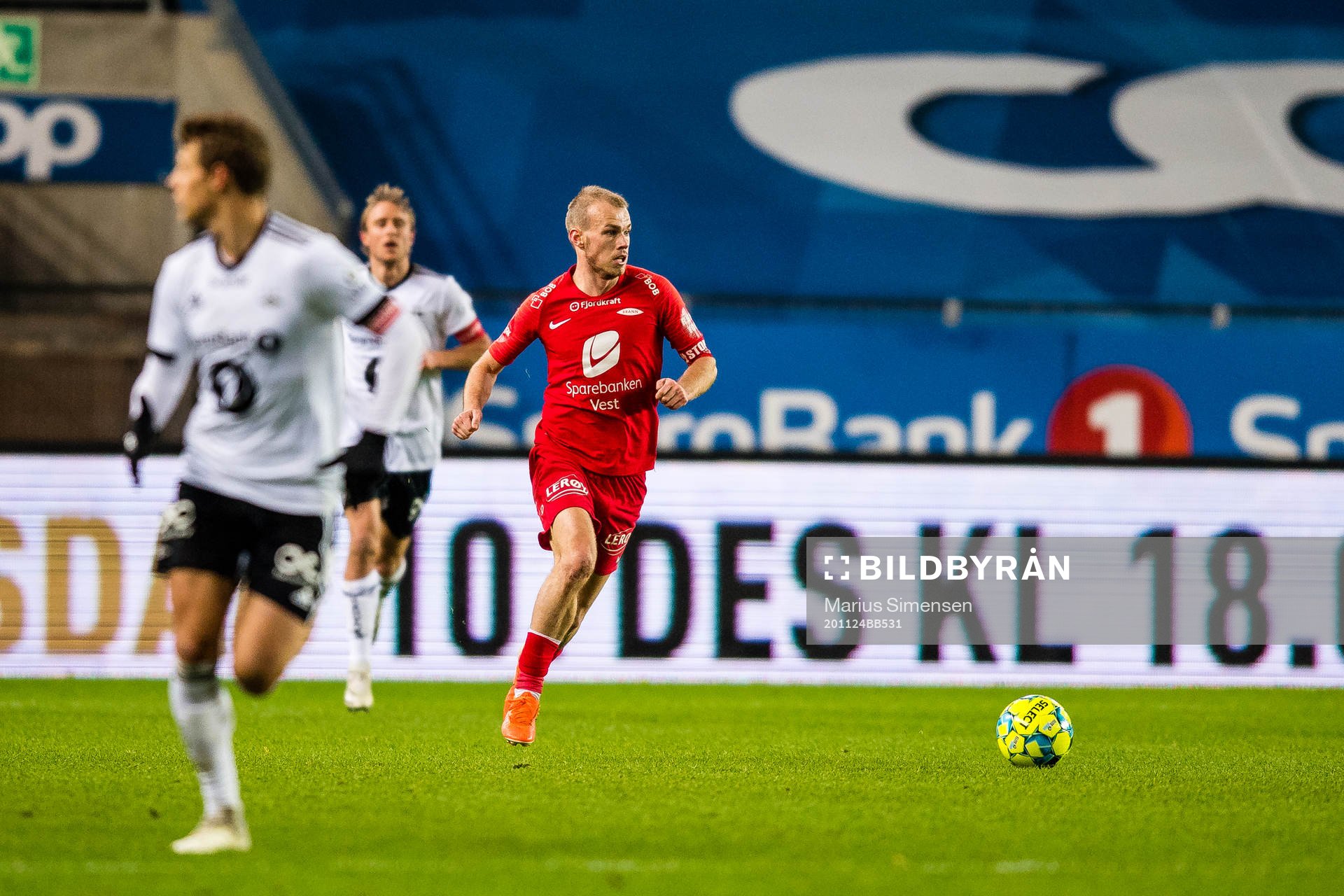 Petter Dahle Strand of Brann during the Eliteserien match between Rosenborg and Brann on November 24, 2020 in Trondheim.