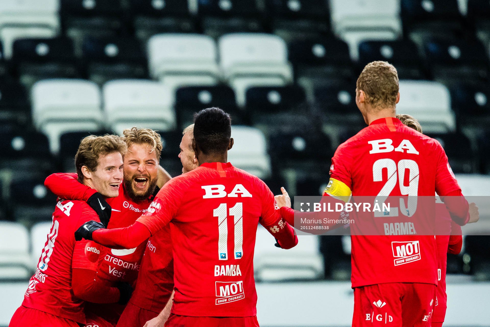 Sander Svendsen of Brann celebrates