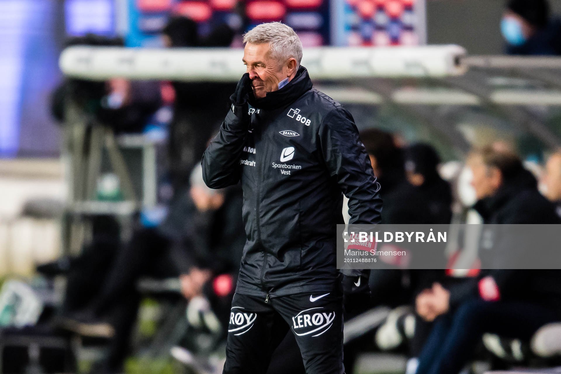 Kåre Ingebrigtsen, head coach of Brann, reacts