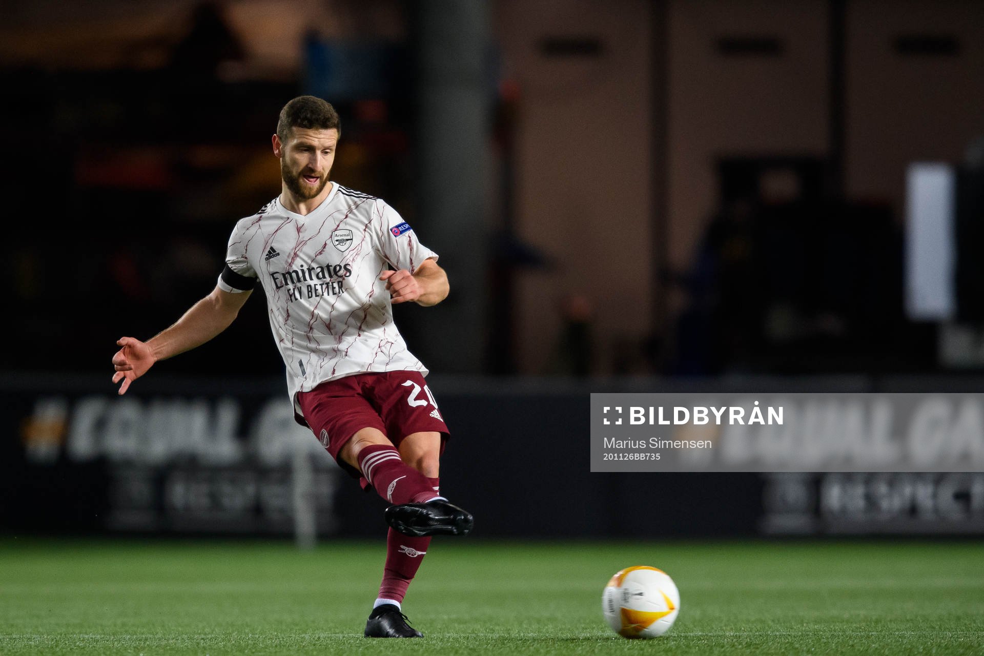 Shkodran Mustafi of Arsenalduring the UEFA Europa League