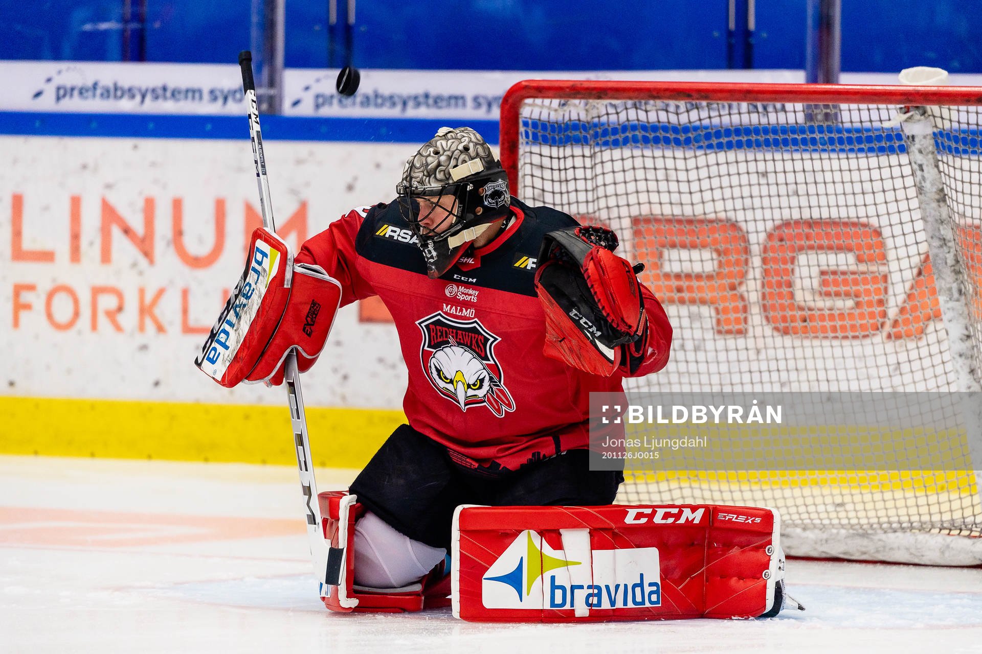 Malmö Redhawks målvakt Oscar Alsenfelt