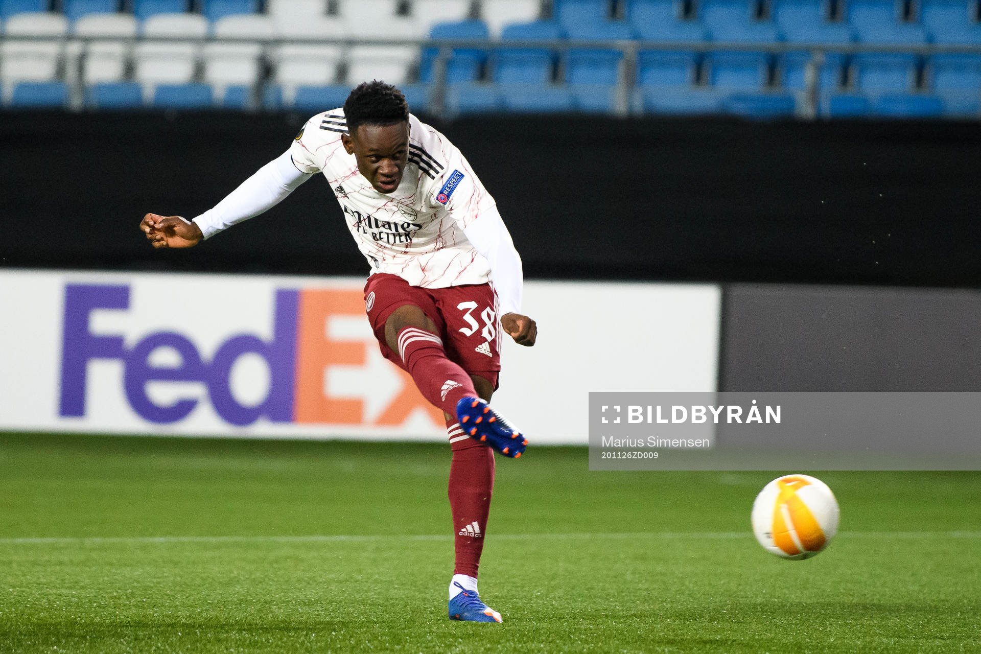 Folarin Balogun of Arsenal scores the 0-3 goal