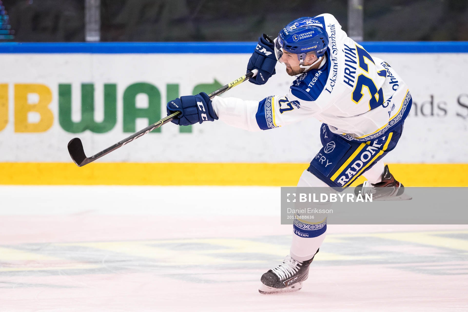 Leksands Marek Hrivík i Leksands nya matchtröja