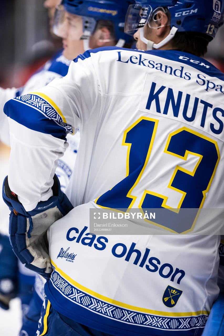 Leksands Jon Knuts  i Leksands nya matchtröja