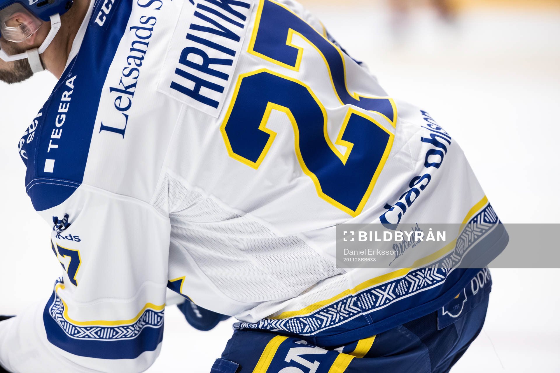 Leksands Marek Hrivík i Leksands nya matchtröja