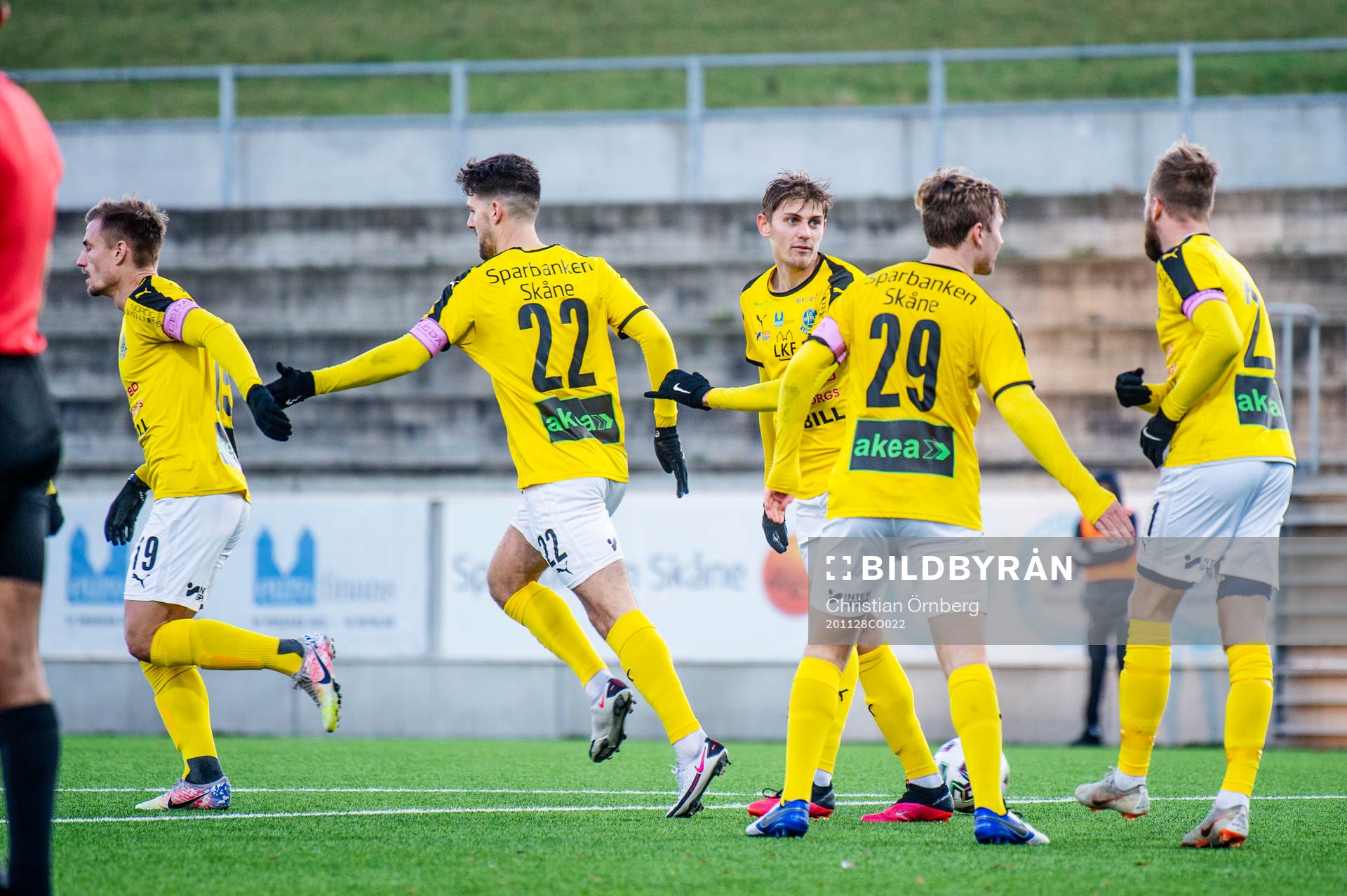 Lunds Oliver Stojanovic Fredin gör 1-1 och jublar med