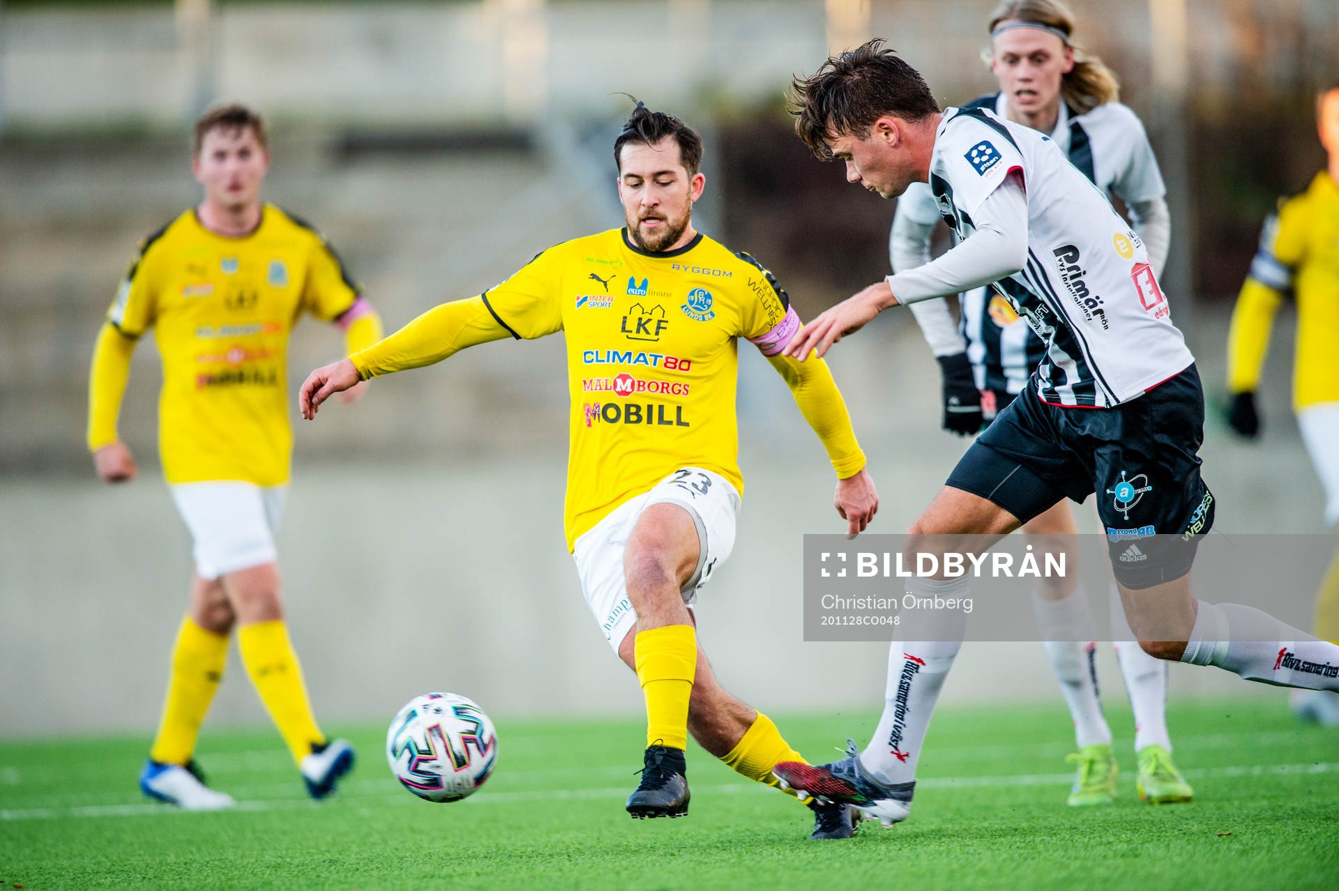 Lunds Gustav Hillstedt med bollen