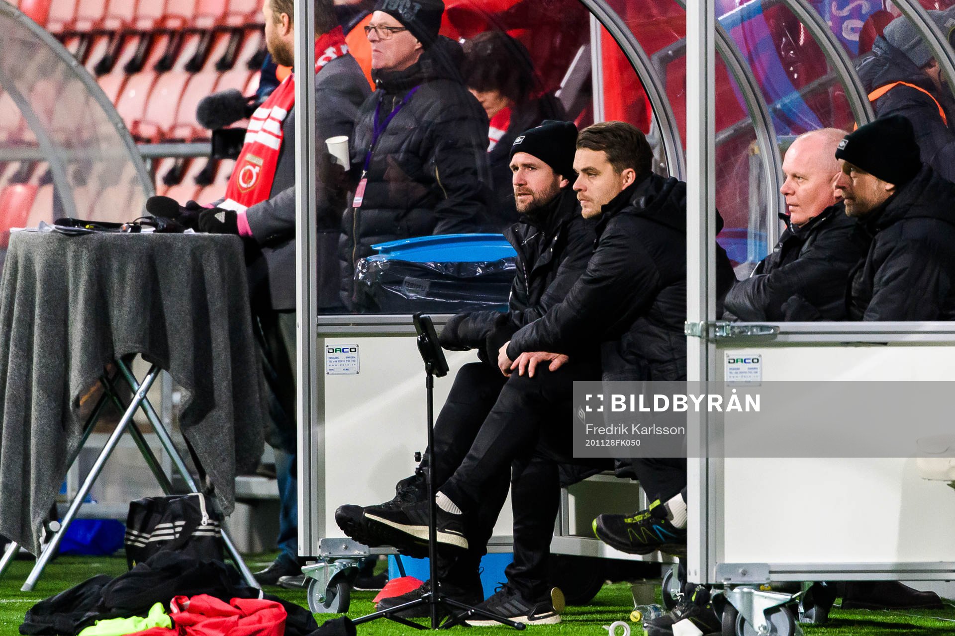 Degerfors tränare Tobias Solberg och tränare Andreas