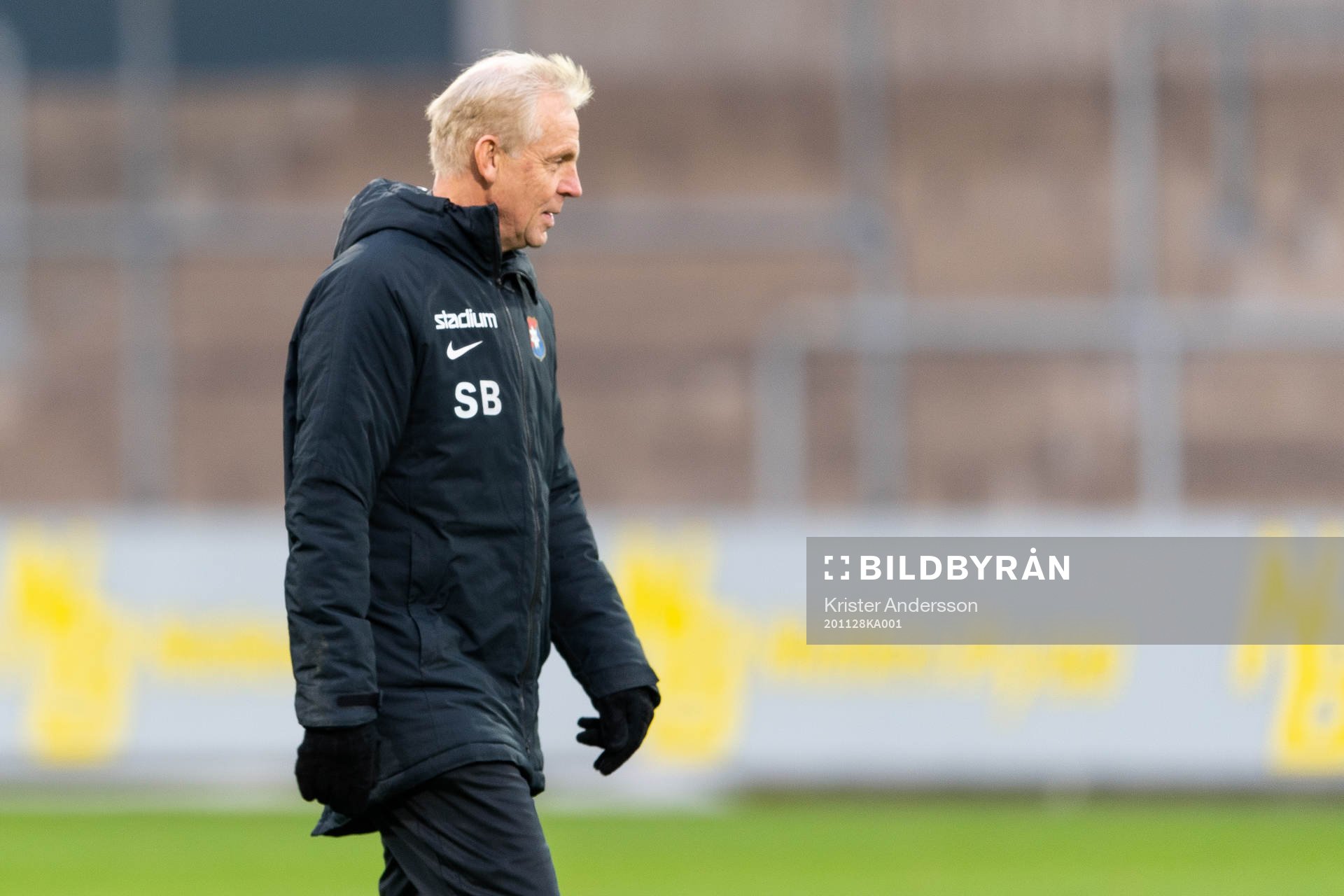 Örgrytes tränare Sören Börjesson före fotbollsmatchen