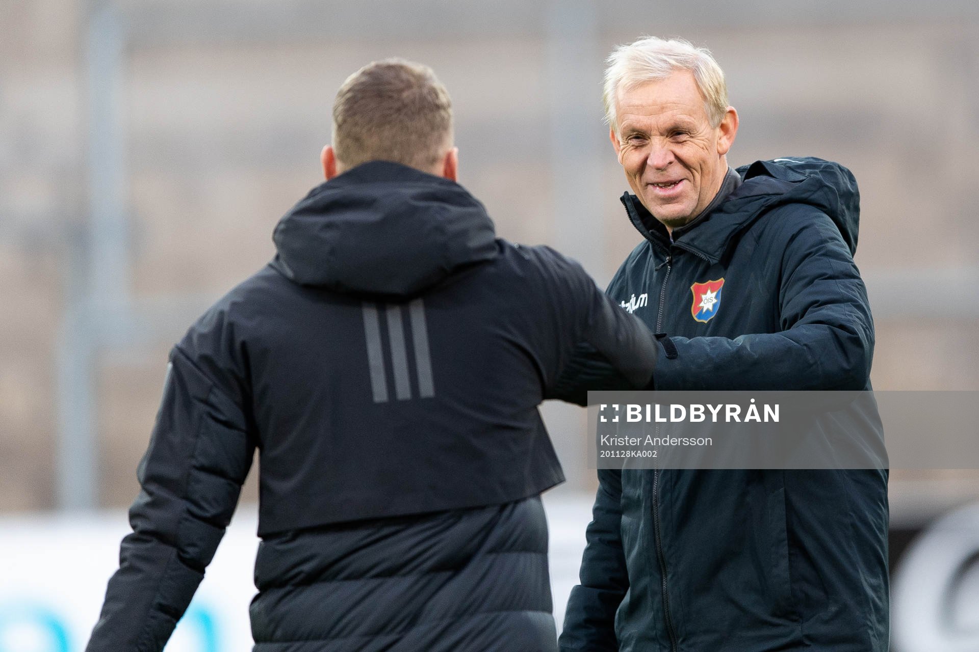 Örgrytes tränare Sören Börjesson före fotbollsmatchen