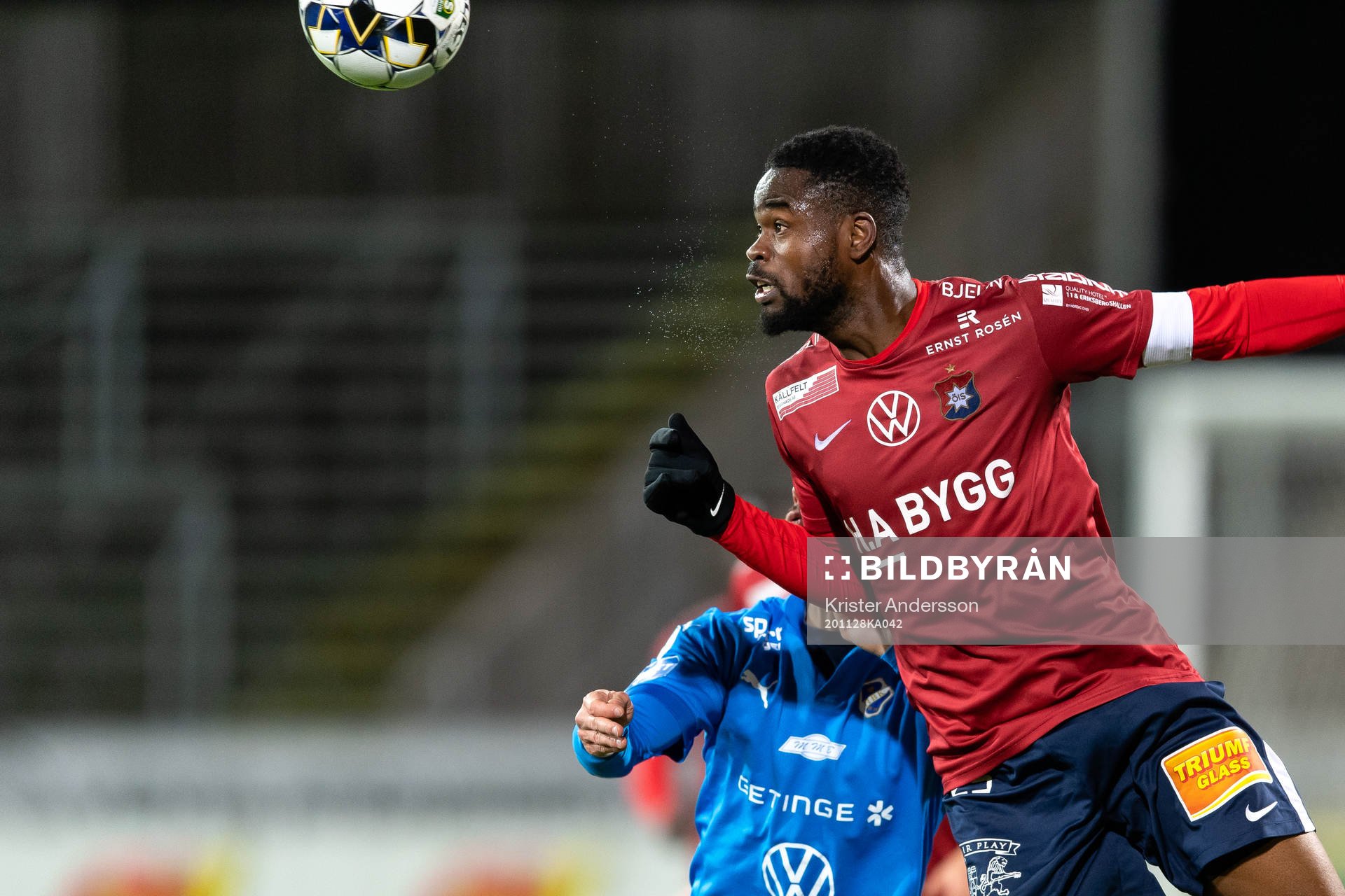 Örgrytes Abdoul Razak under fotbollsmatchen i Superettan  mellan Halmstad och Örgryte den 28 november 2020 i Halmstad.