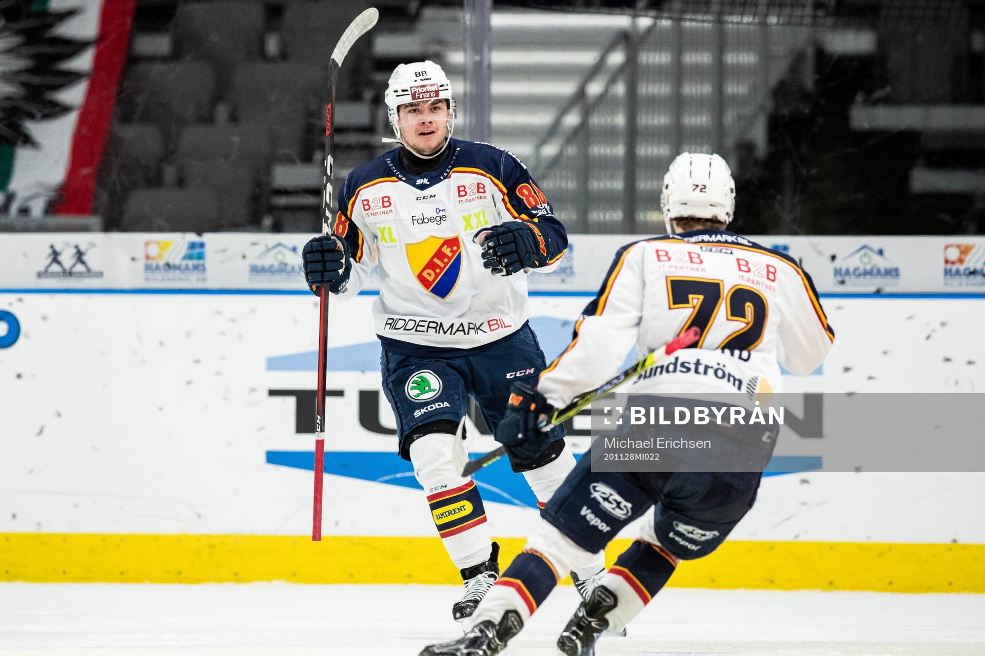 Djurgårdens Alexander Holtz jublar