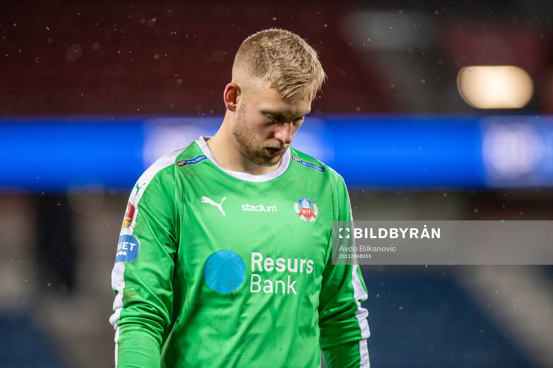 Helsingborgs målvakt Ian Pettersson deppar