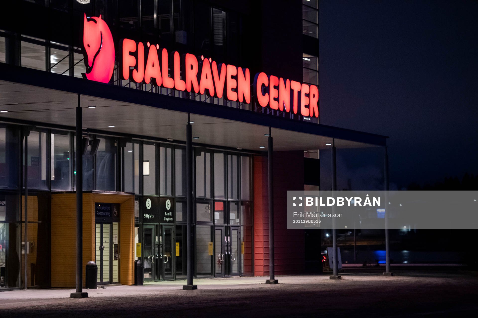 Exteriör av Fjällräven Center