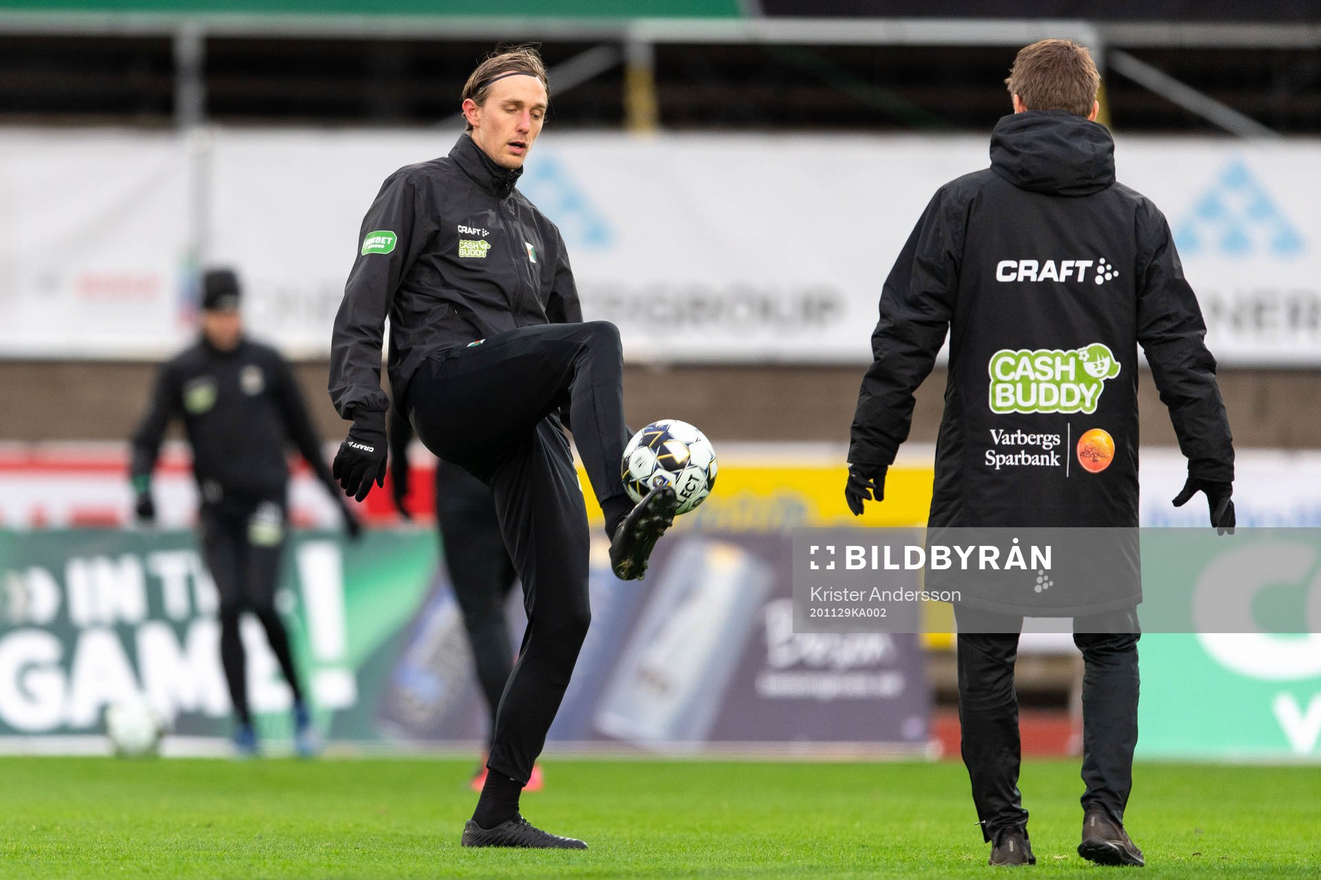Varbergs Joakim Lindner före fotbollsmatchen i Allsvenskan