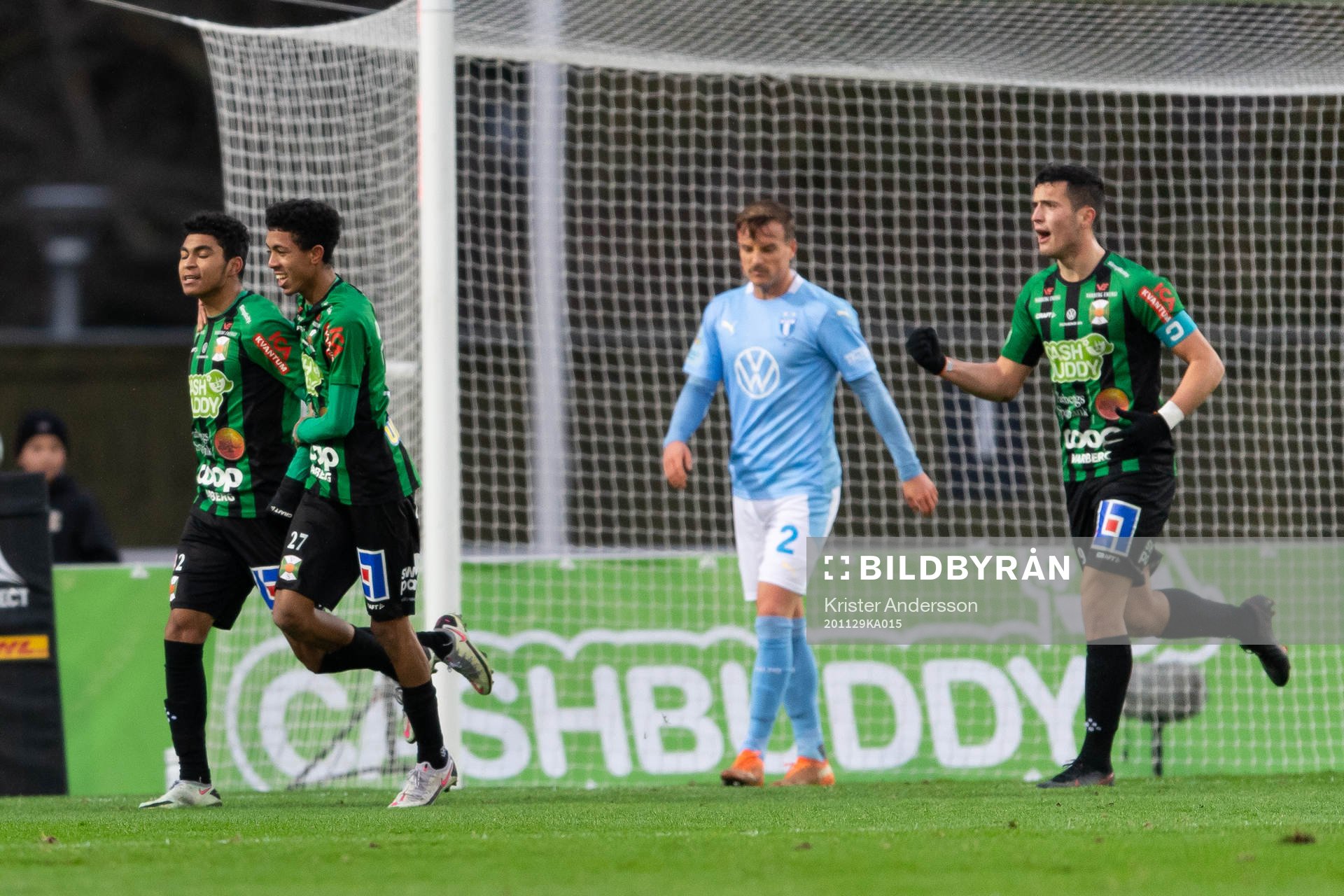 Varbergs Keanin Ayer Boya jublar med Tashreeq Matthews
