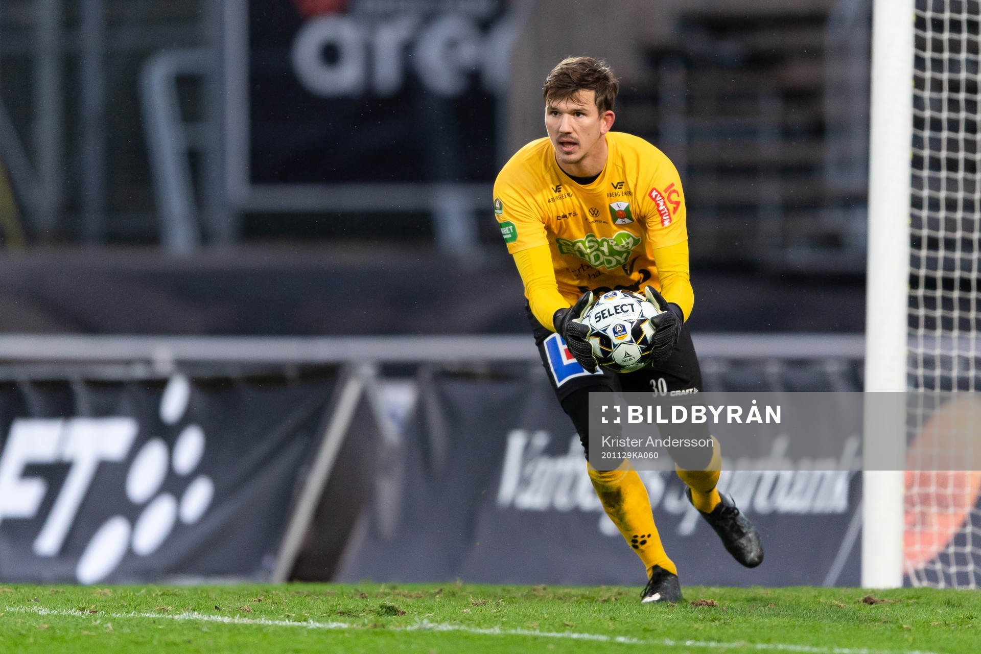 Varbergs målvakt August Strömberg