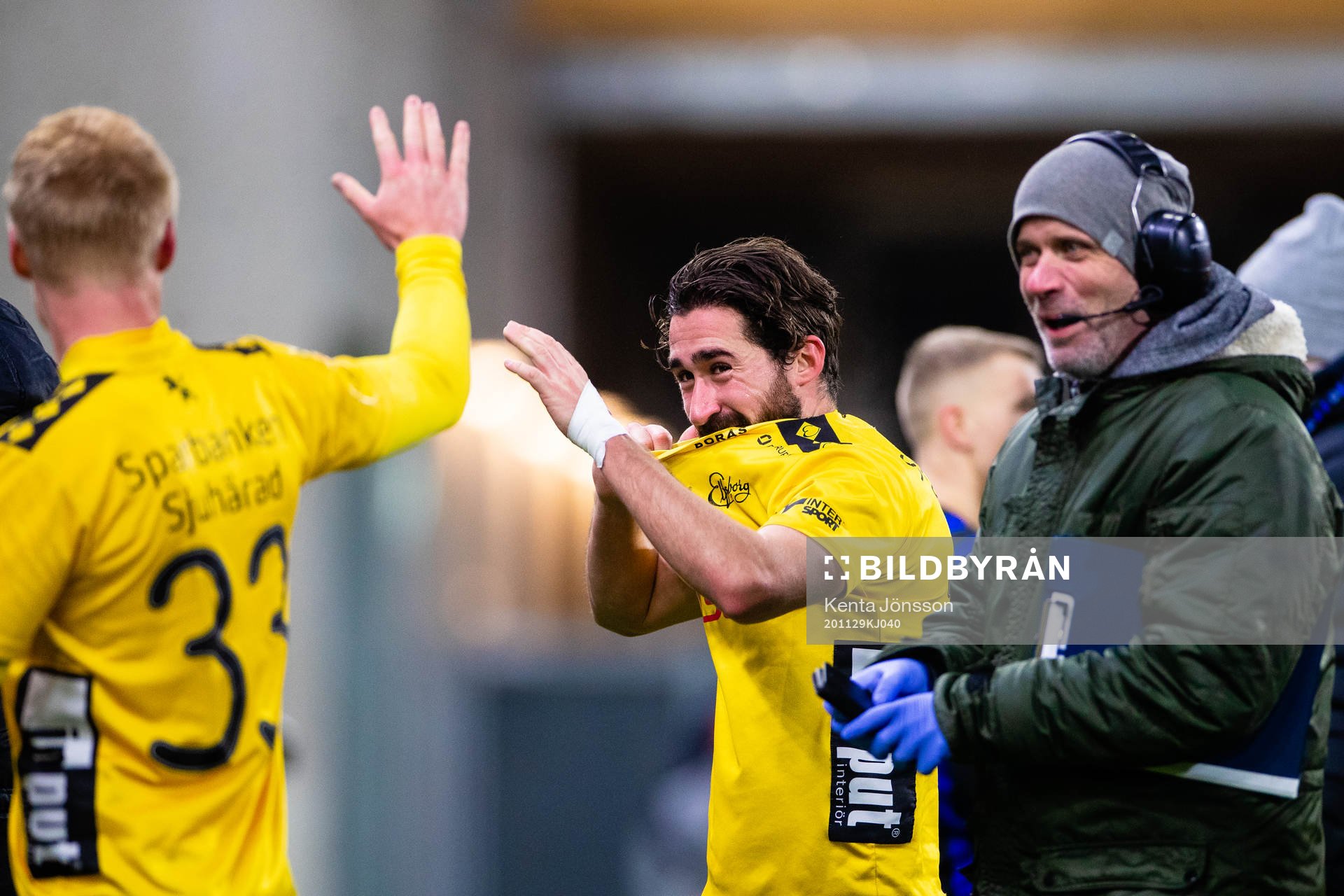 Elfsborgs Frederik Holst jublar med Sivert Nilsen