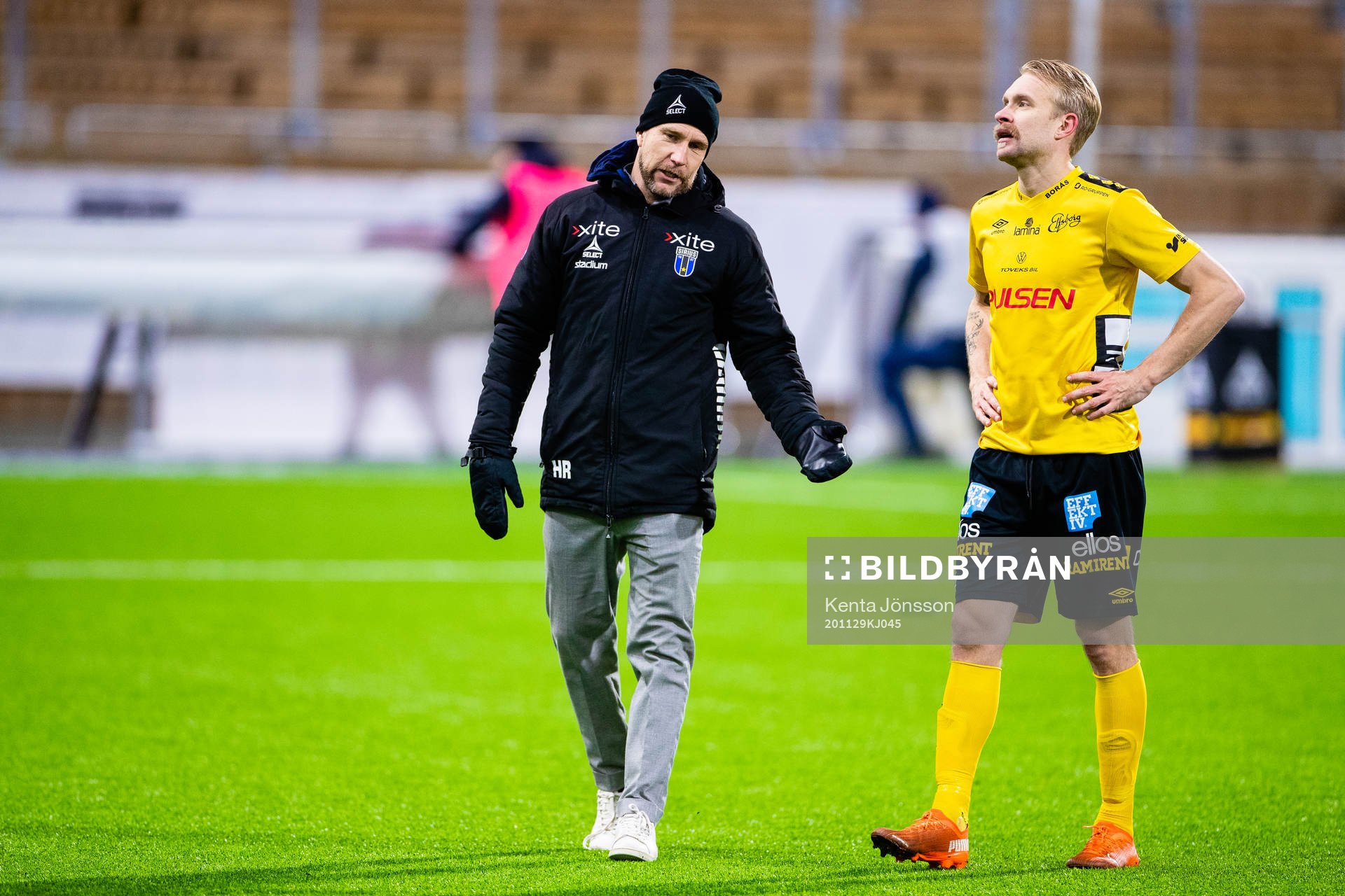 Sirius tränare Henrik Rydström ich Elfsborgs Johan Larsson