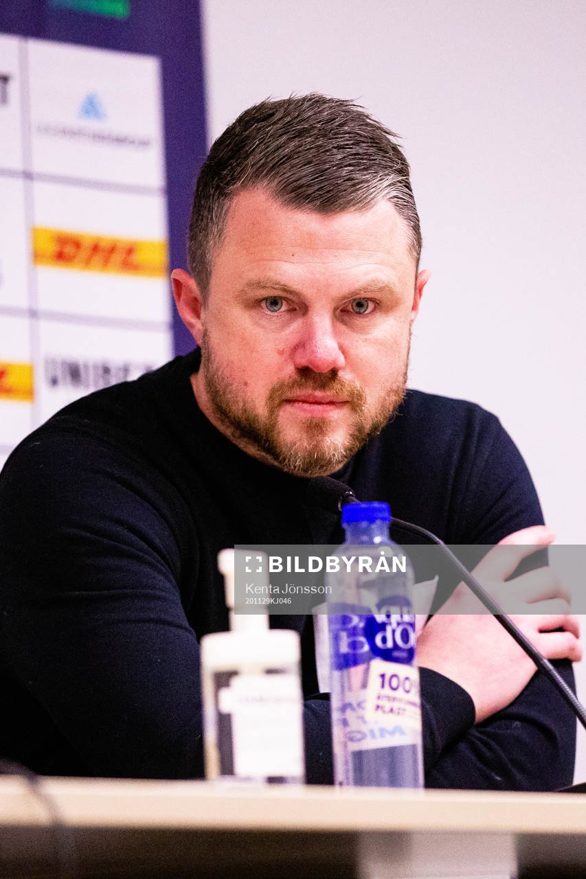 Elfsborgs manager Jimmy Thelin på presskonferensen