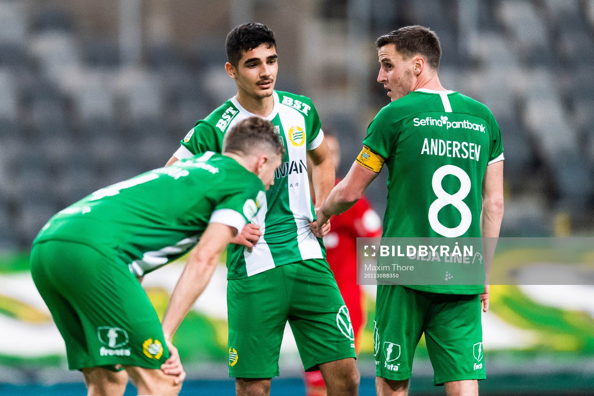 Hammarbys Aimar Sher och Jeppe Andersen deppar