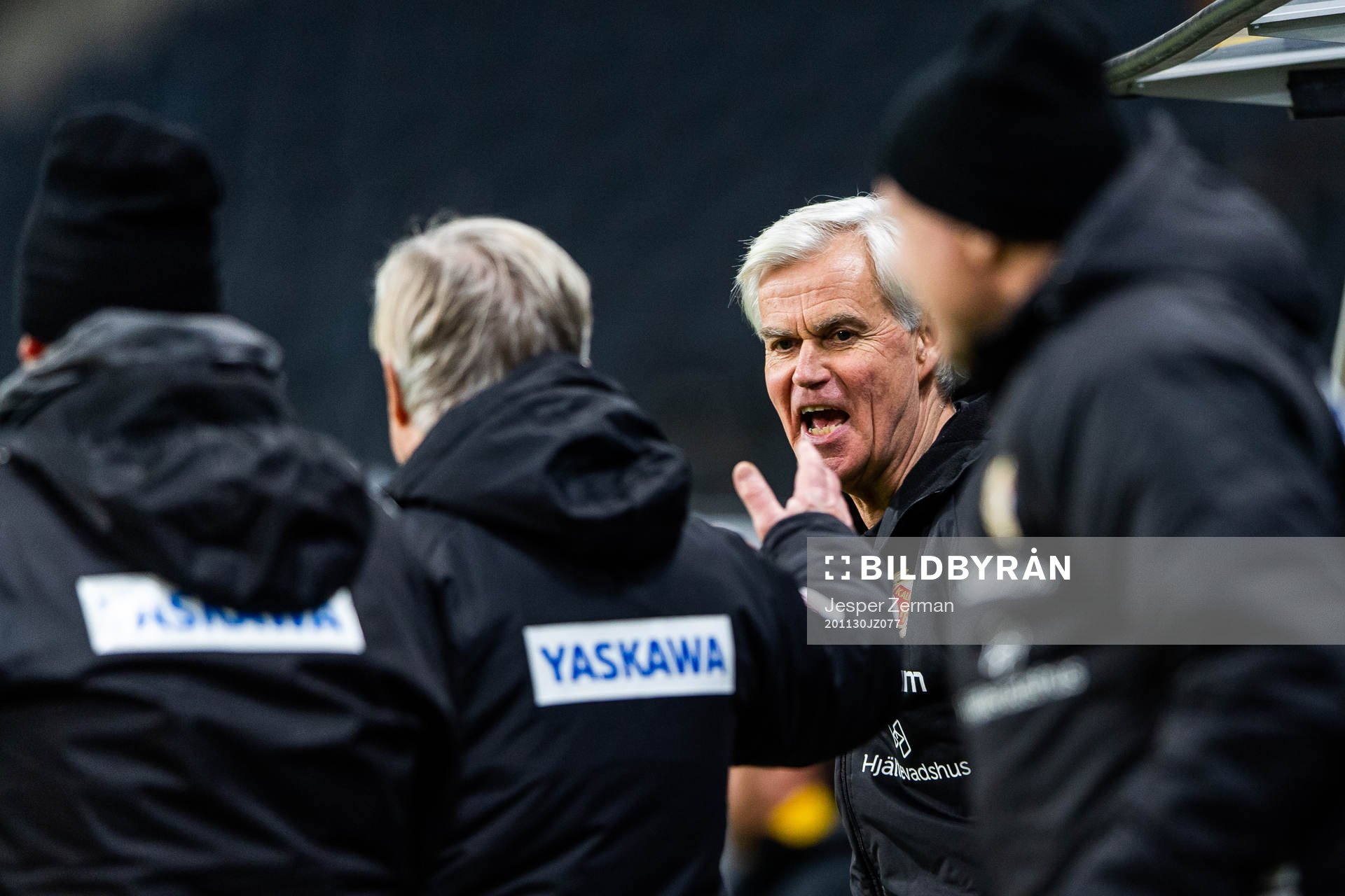 Kalmars tränare Nanne Bergstrand jublar