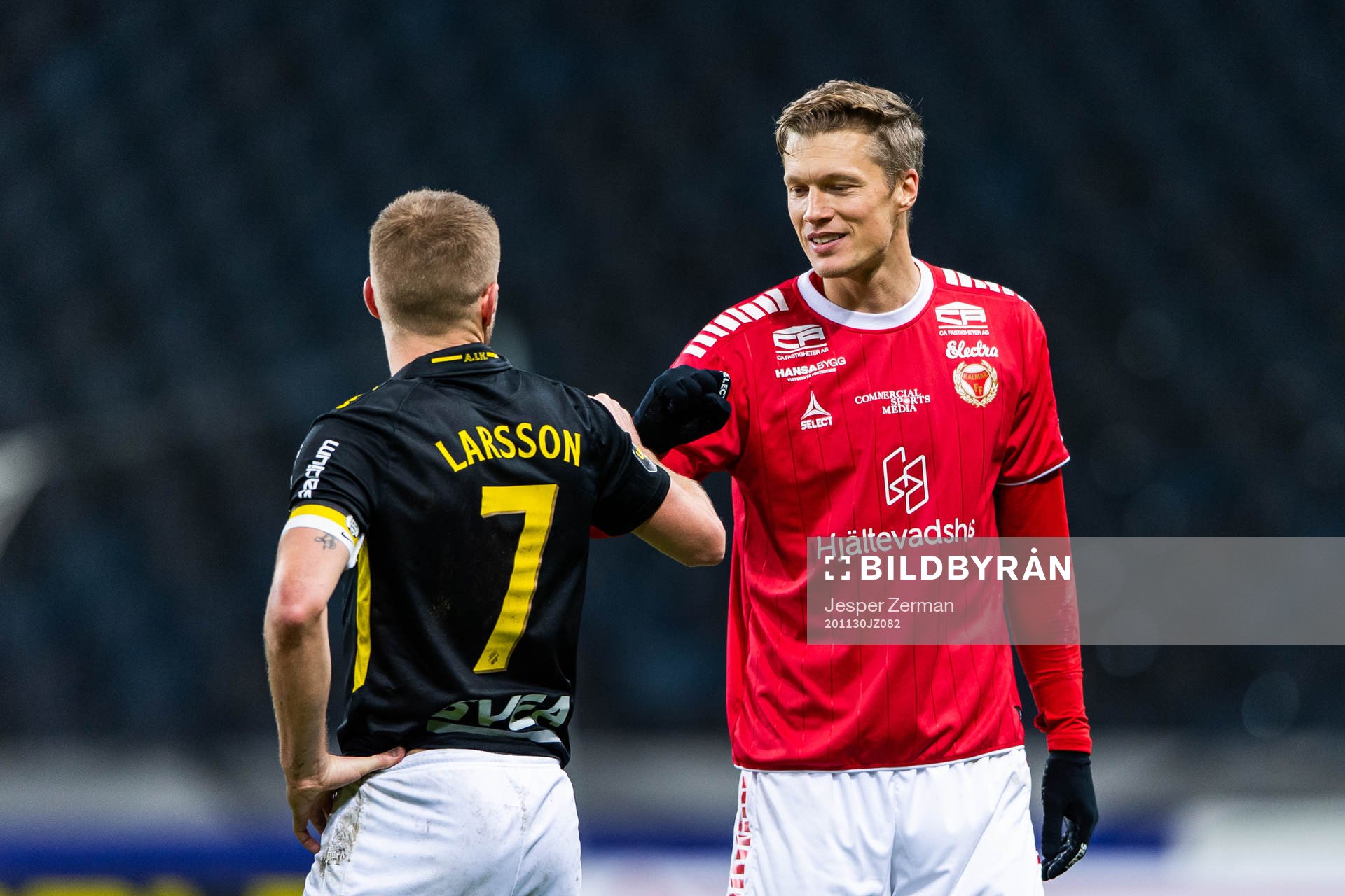 s Sebastian Larsson och Kalmars Viktor Elm