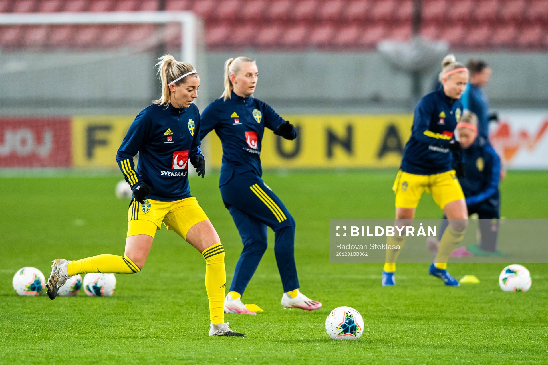 Linda Sembrant and Stina Blackstenius of Sweden