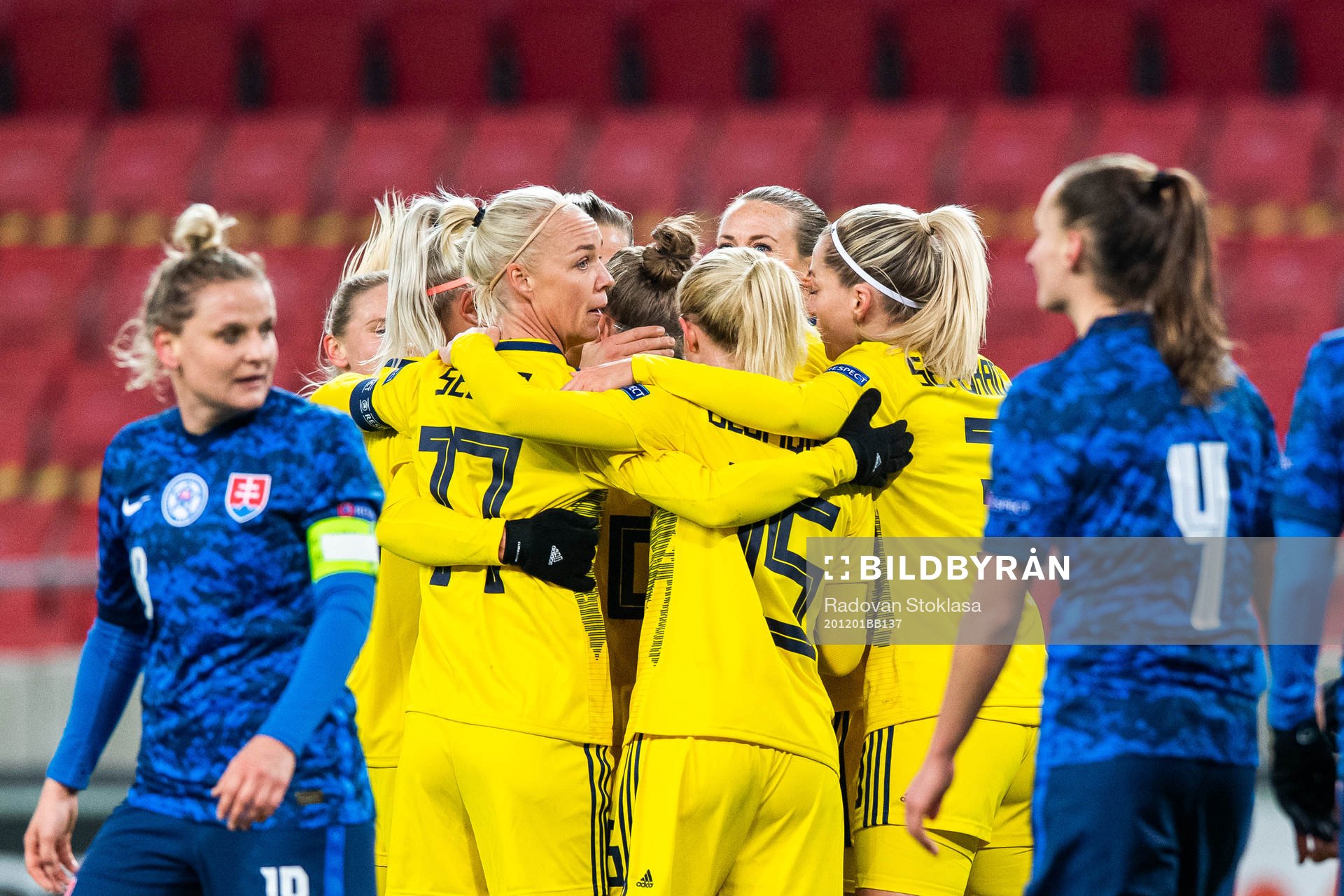Caroline Seger, Rebecka Blomqvist and Amanda Ilestedt