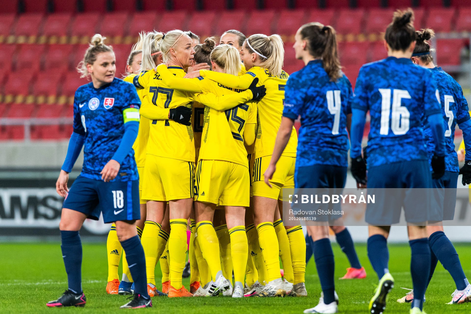 Caroline Seger, Rebecka Blomqvist and Amanda Ilestedt