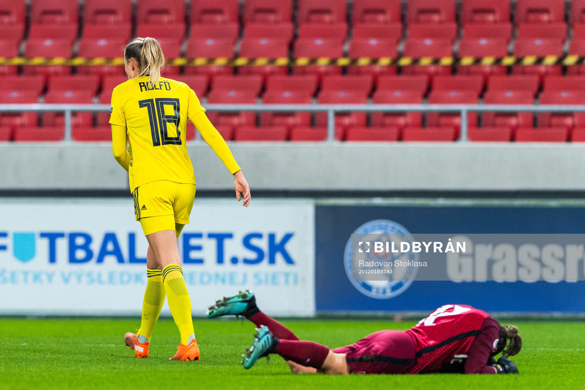 Fridolina Rolfö of Sweden looks dejected