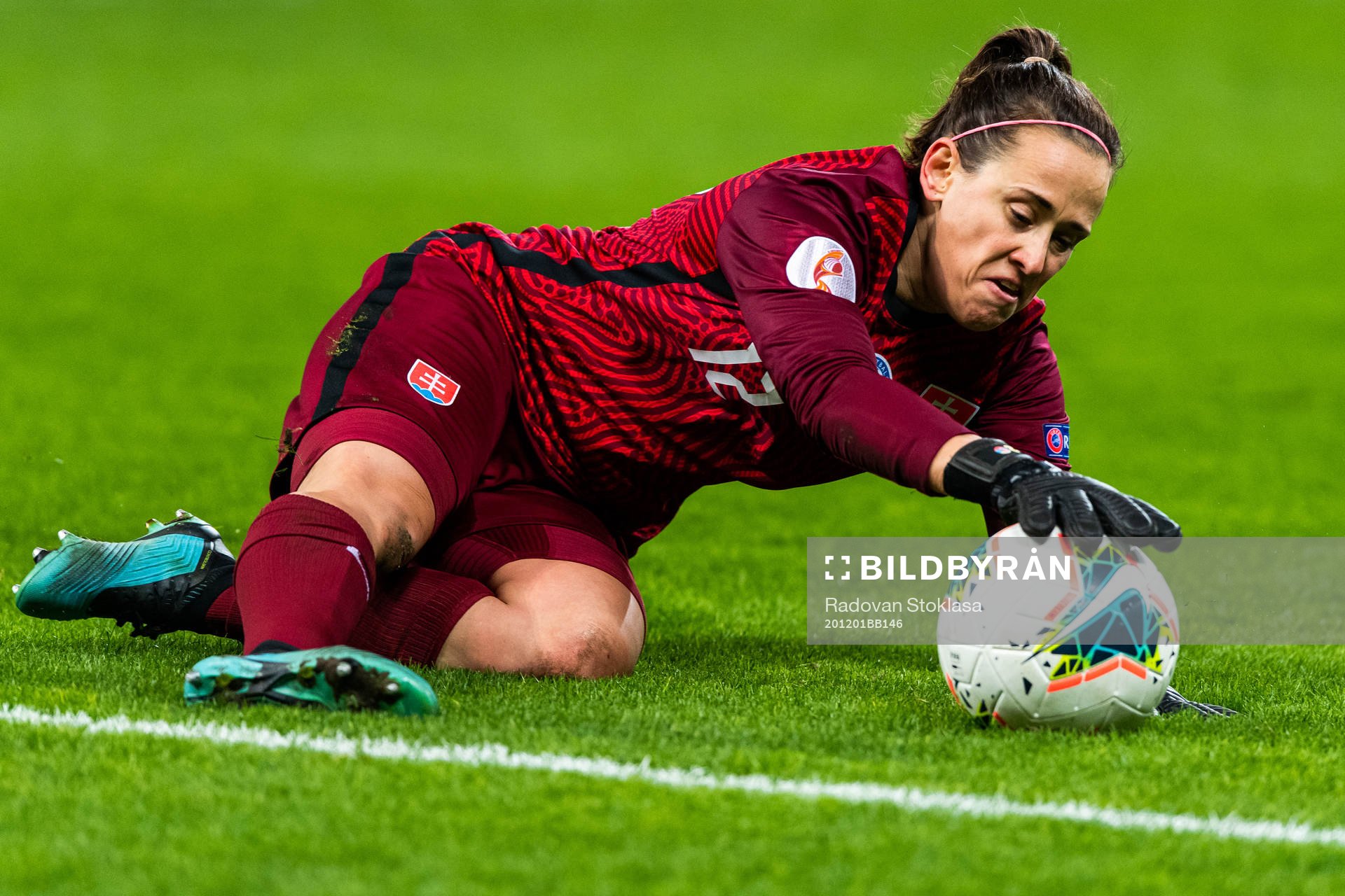 Goalkeeper 12 Maria Korenčiová of Slovakia