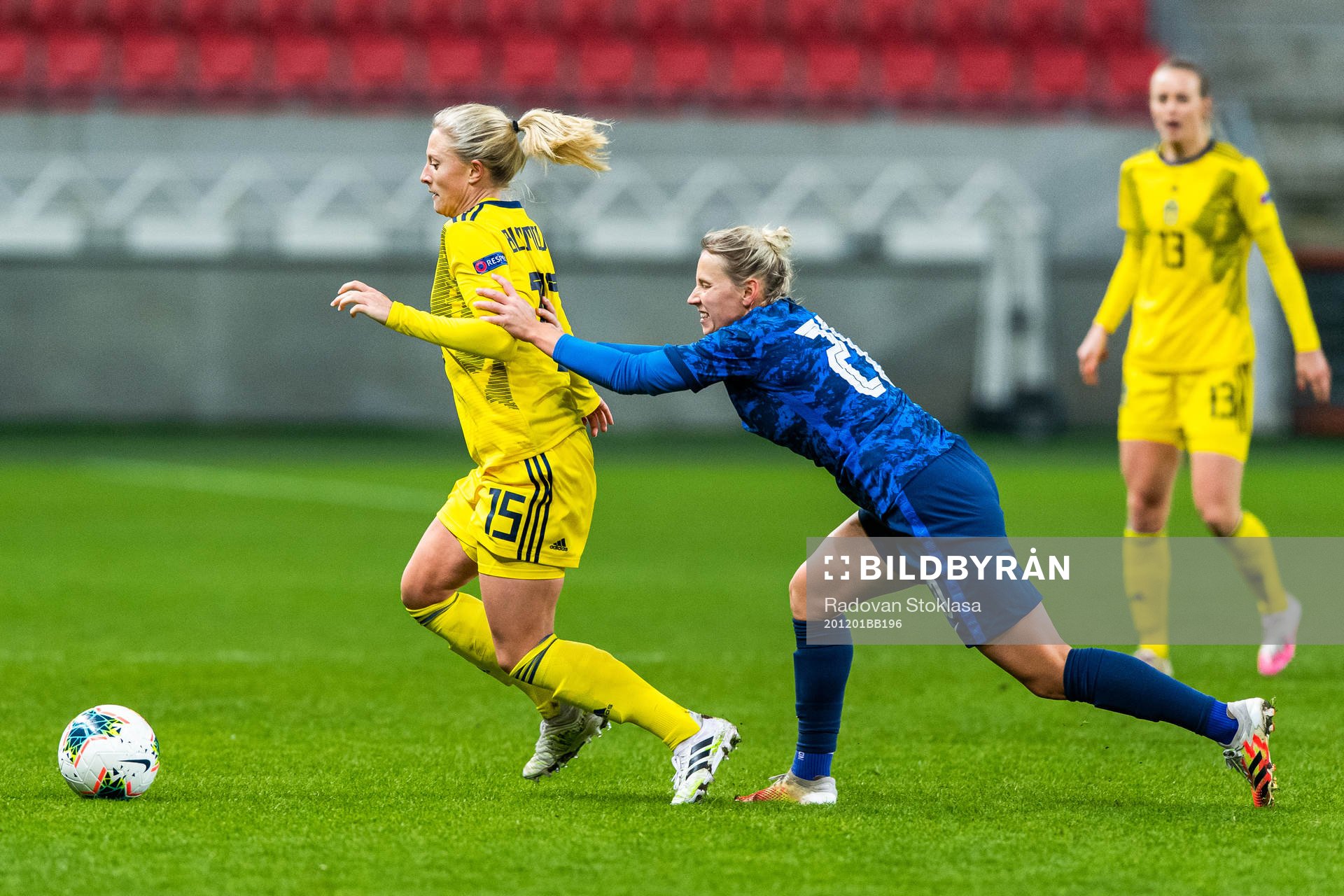 Rebecka Blomqvist of Sweden and Martina Šurnovská of