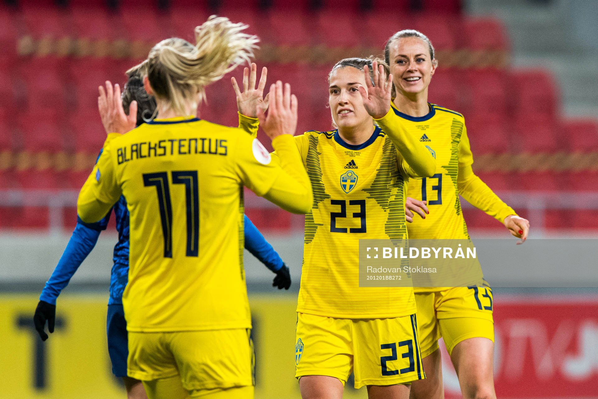 Filippa Angeldal of Sweden celebrates