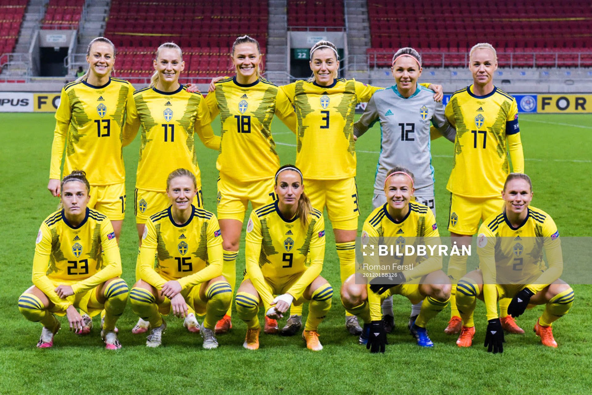 Amanda Ilestedt, Stina Blackstenius, Fridolina Rolfö,