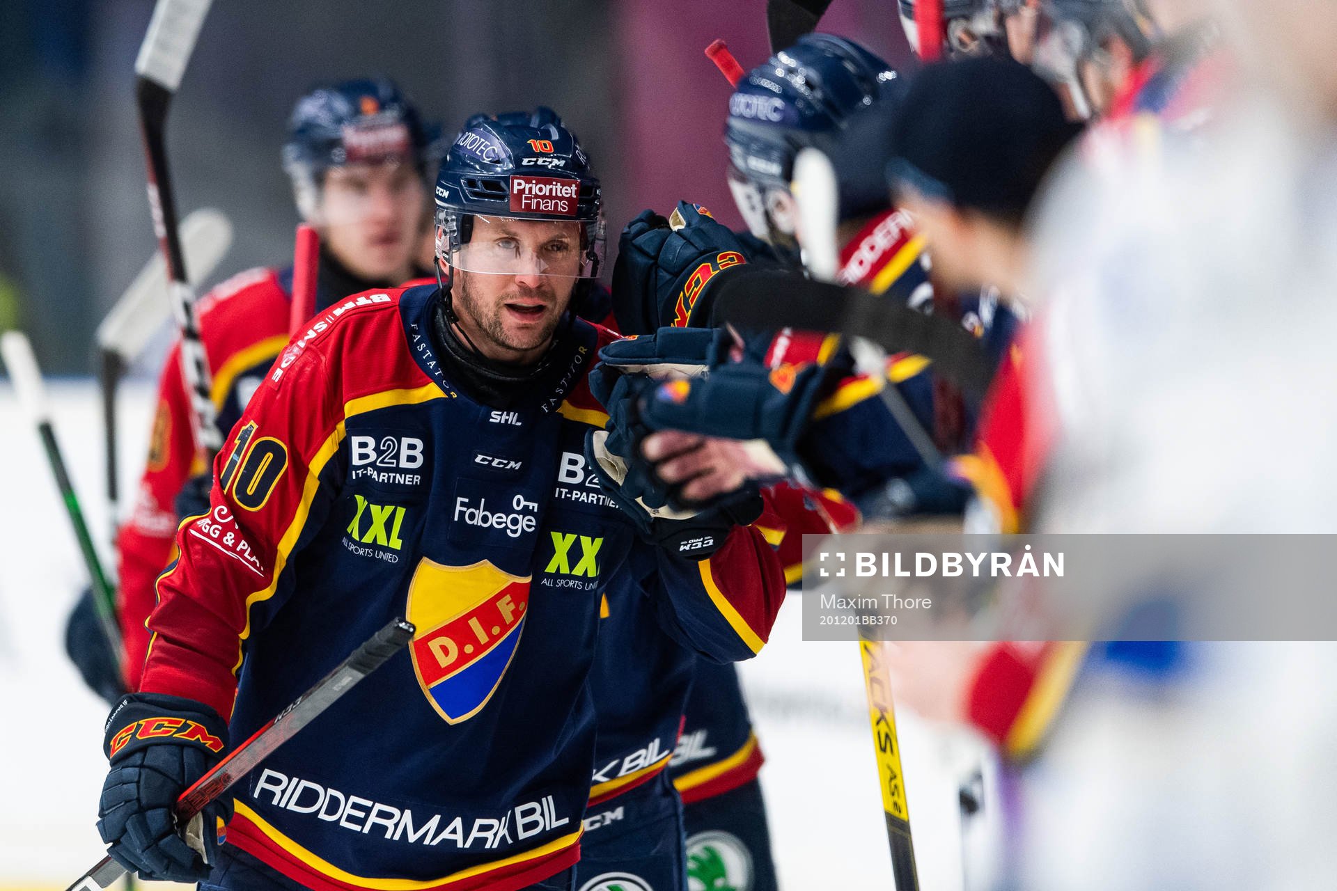 Djurgårdens Niclas Bergfors jublar