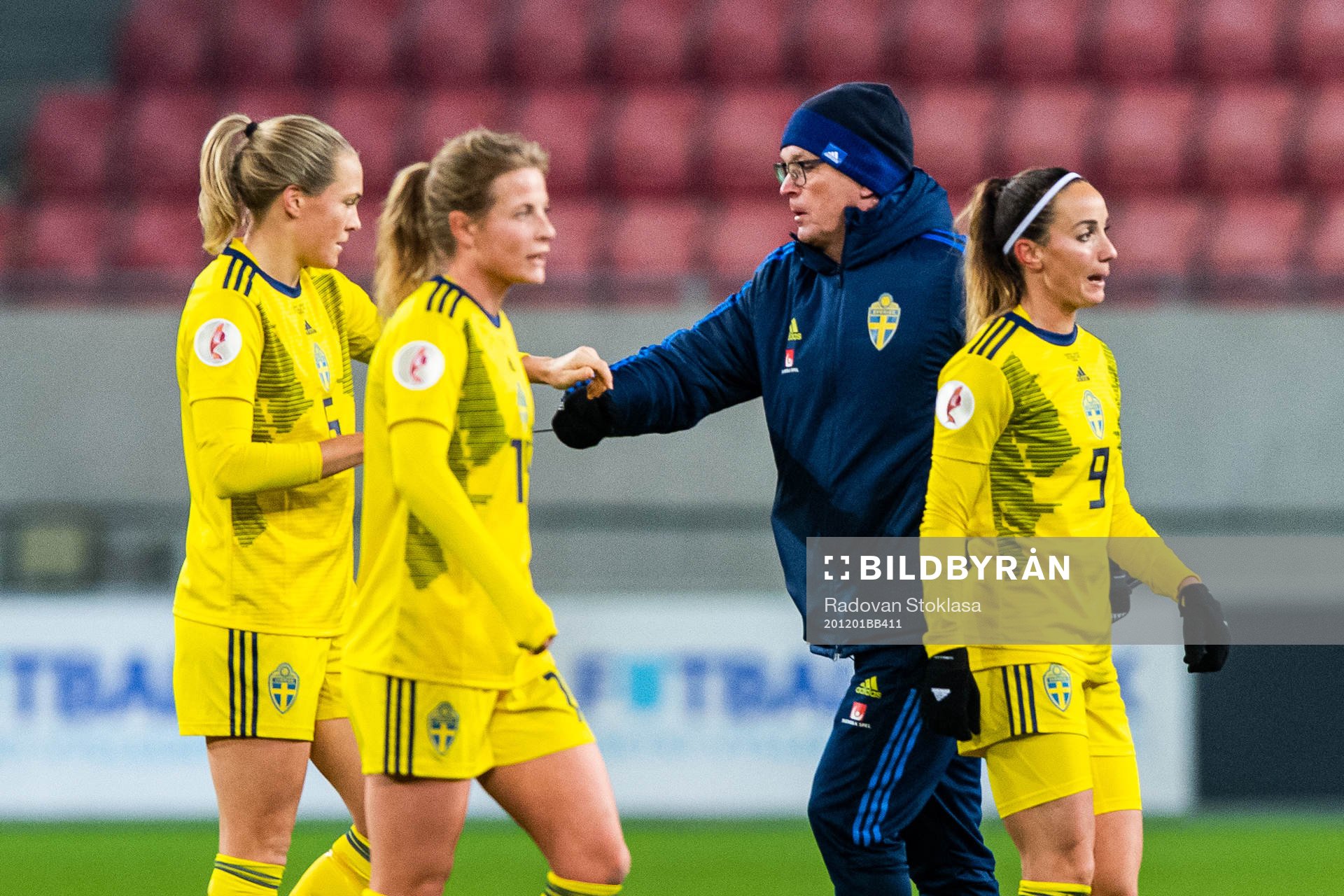 Magdalena Eriksson, Anna Anvegård and Kosovare Asllani