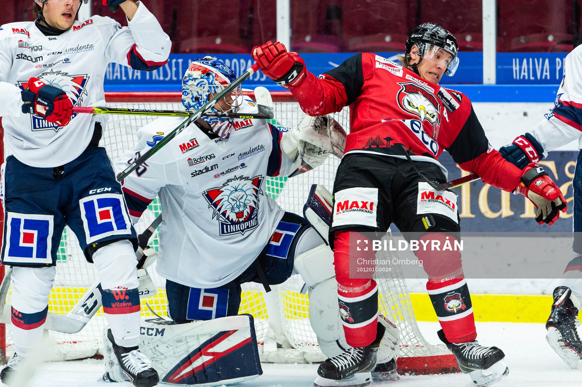 Linköpings målvakt Niklas Lundström och Malmö Redhawks