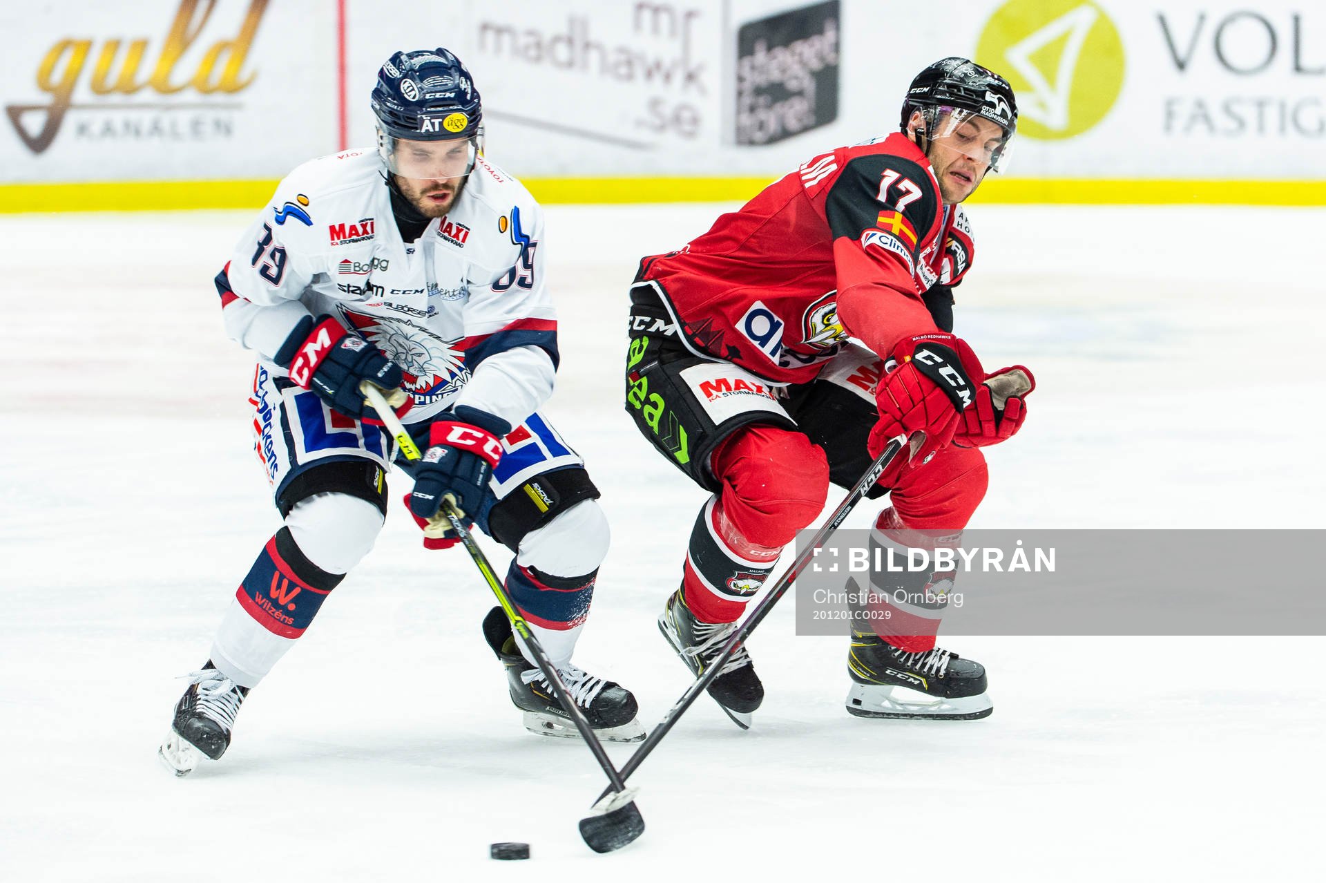 Linköpings Oula Palve och Malmö Redhawks Pathrik