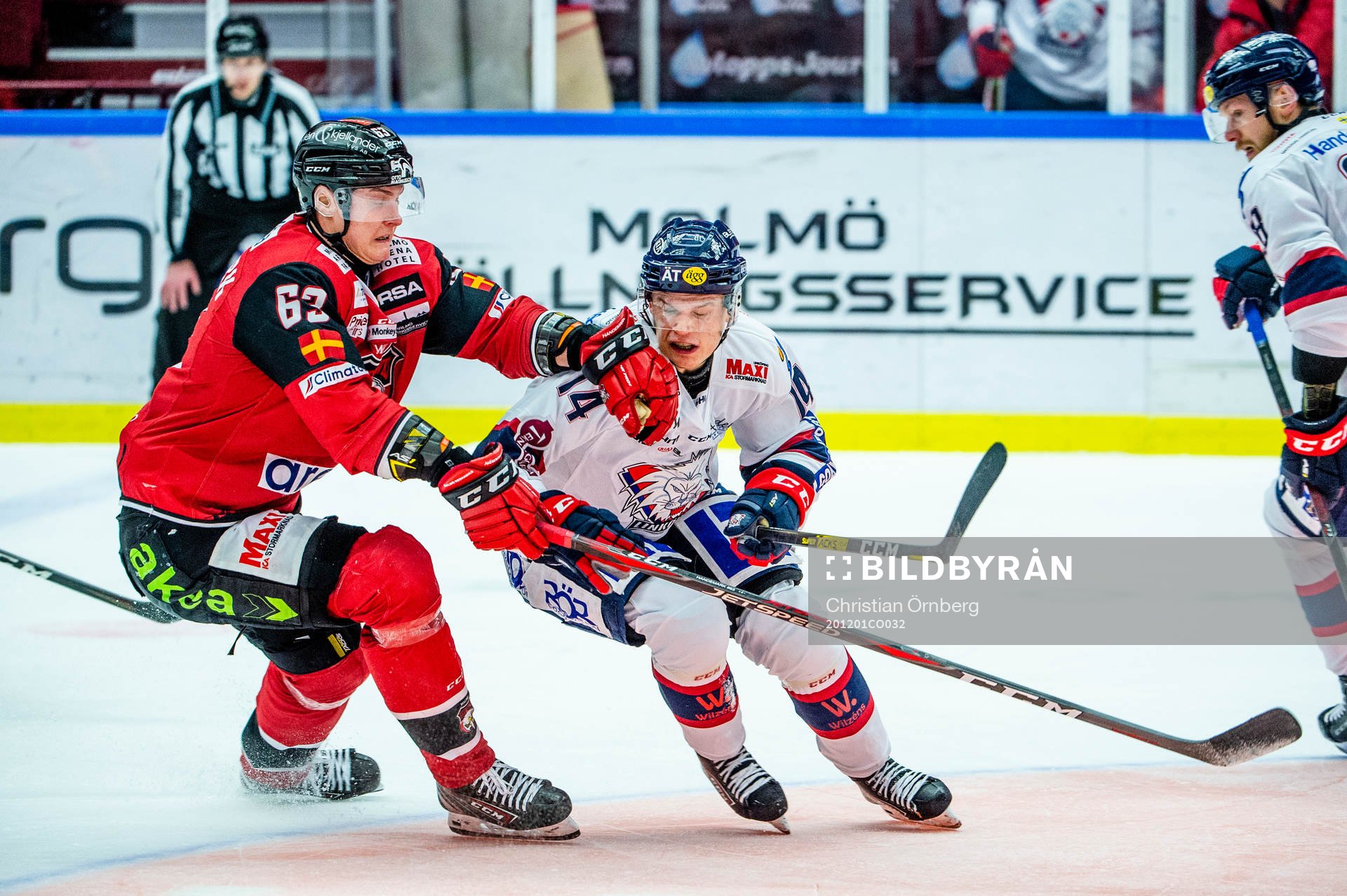 Malmö Redhawks Fredrik Händemark mot Linköpings Arvid