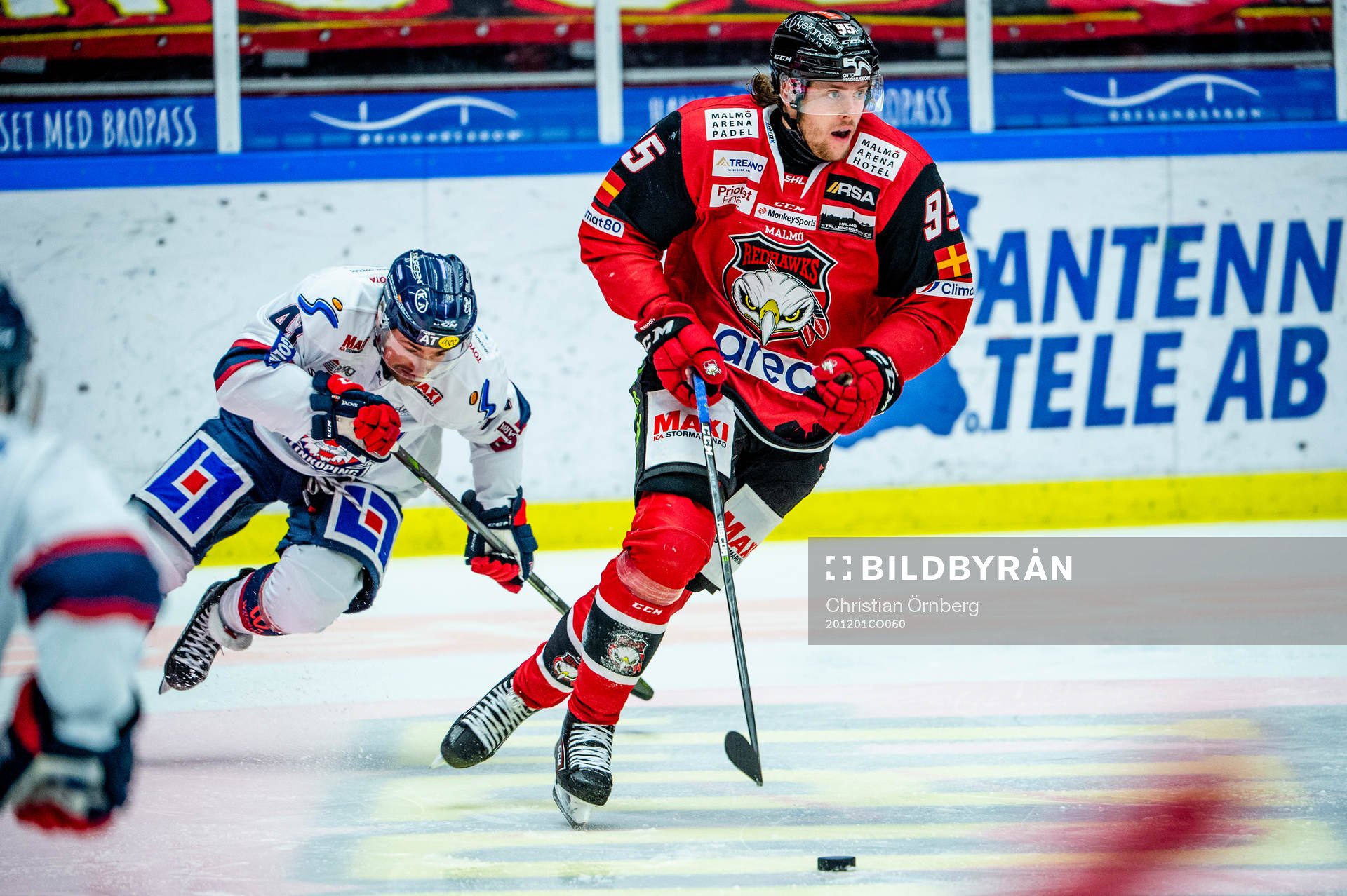 Malmö Redhawks Carl Persson mot Linköpings Broc Little