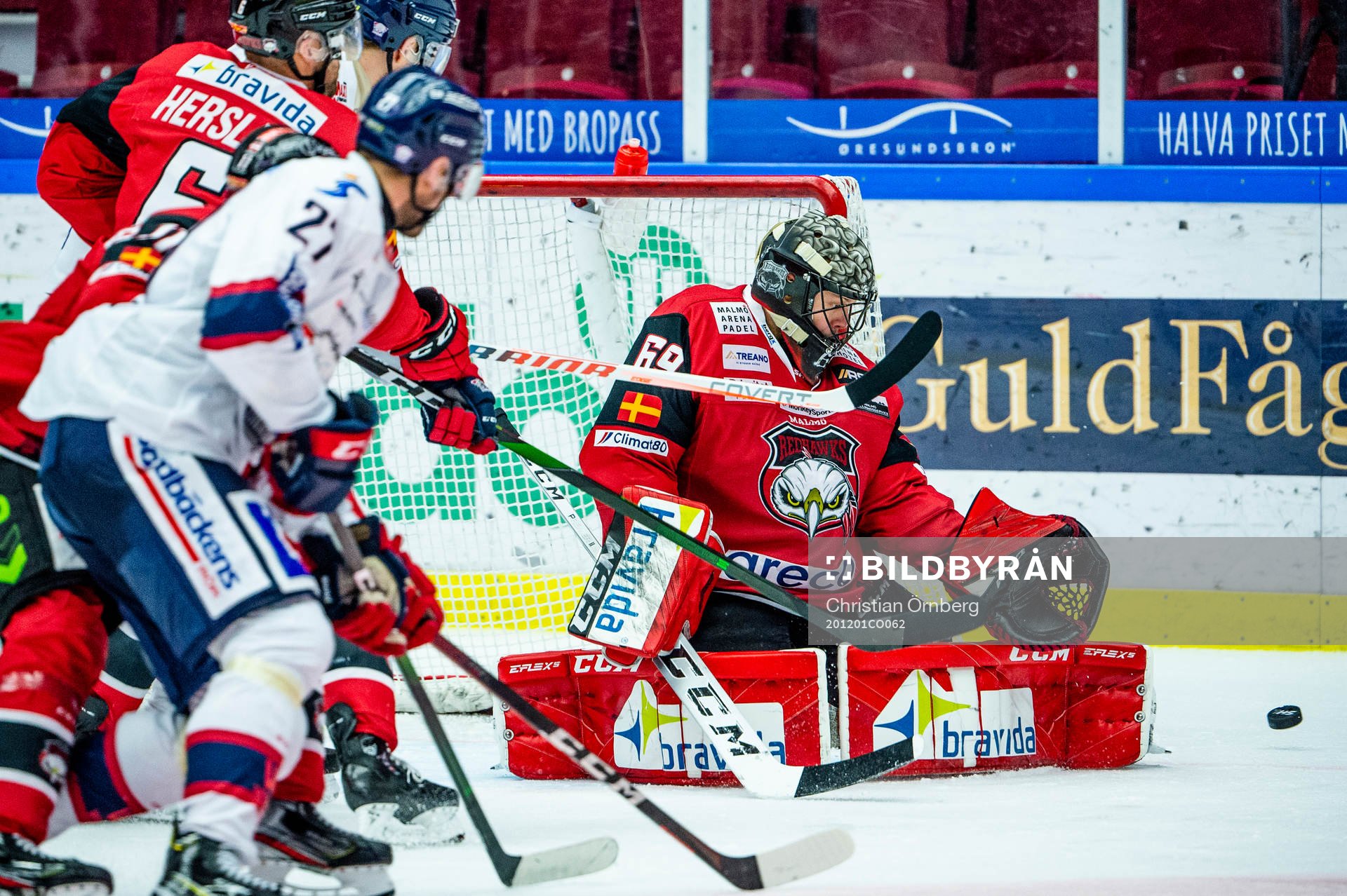 Malmö Redhawks målvakt Oscar Alsenfelt