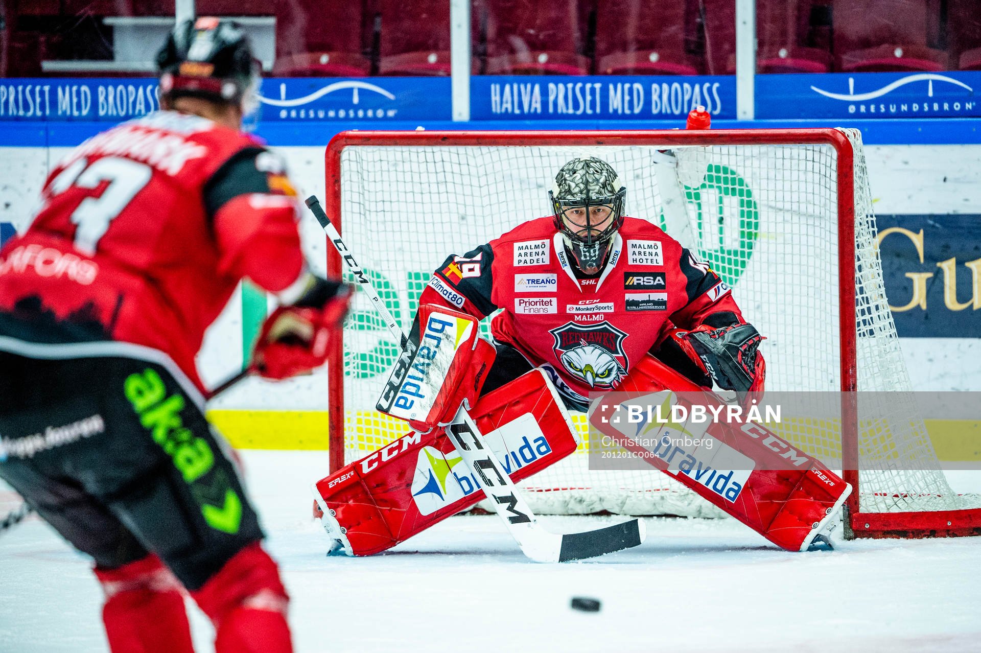 Malmö Redhawks målvakt Oscar Alsenfelt