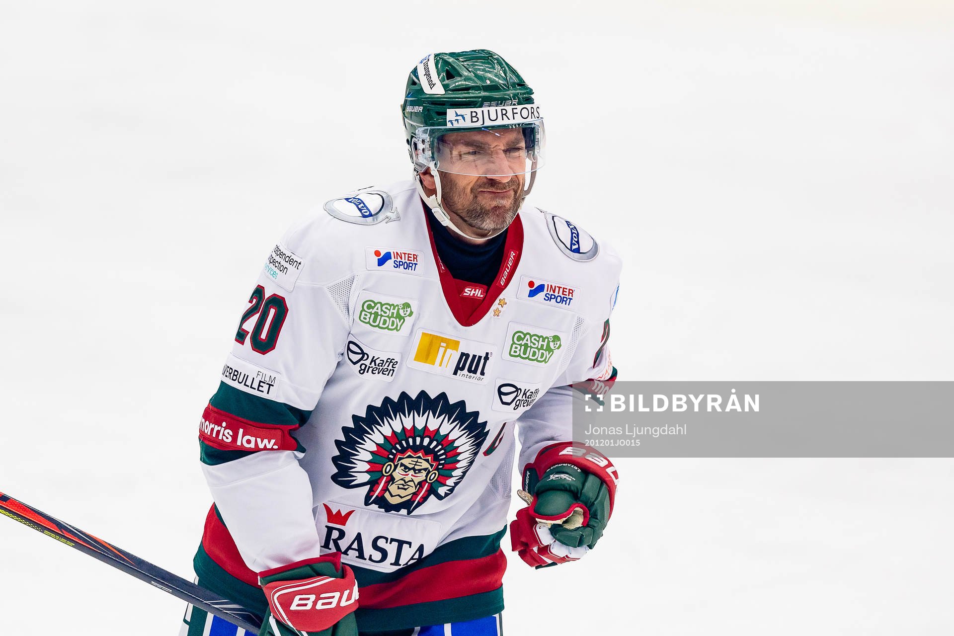 Frölundas Joel Lundqvist gör en grimas