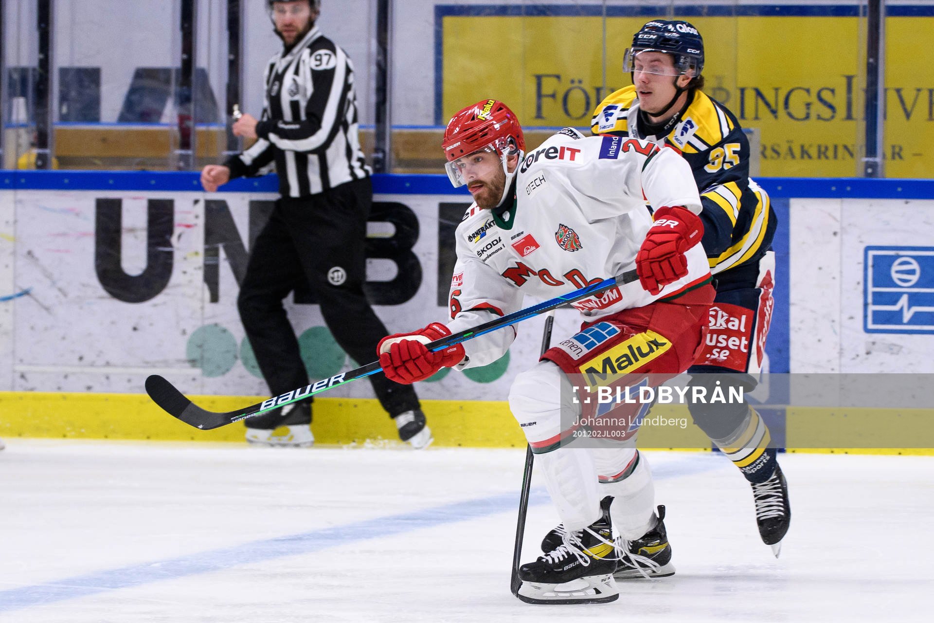 Modos Martin Kaut och Södertäljes Nick Olesen
