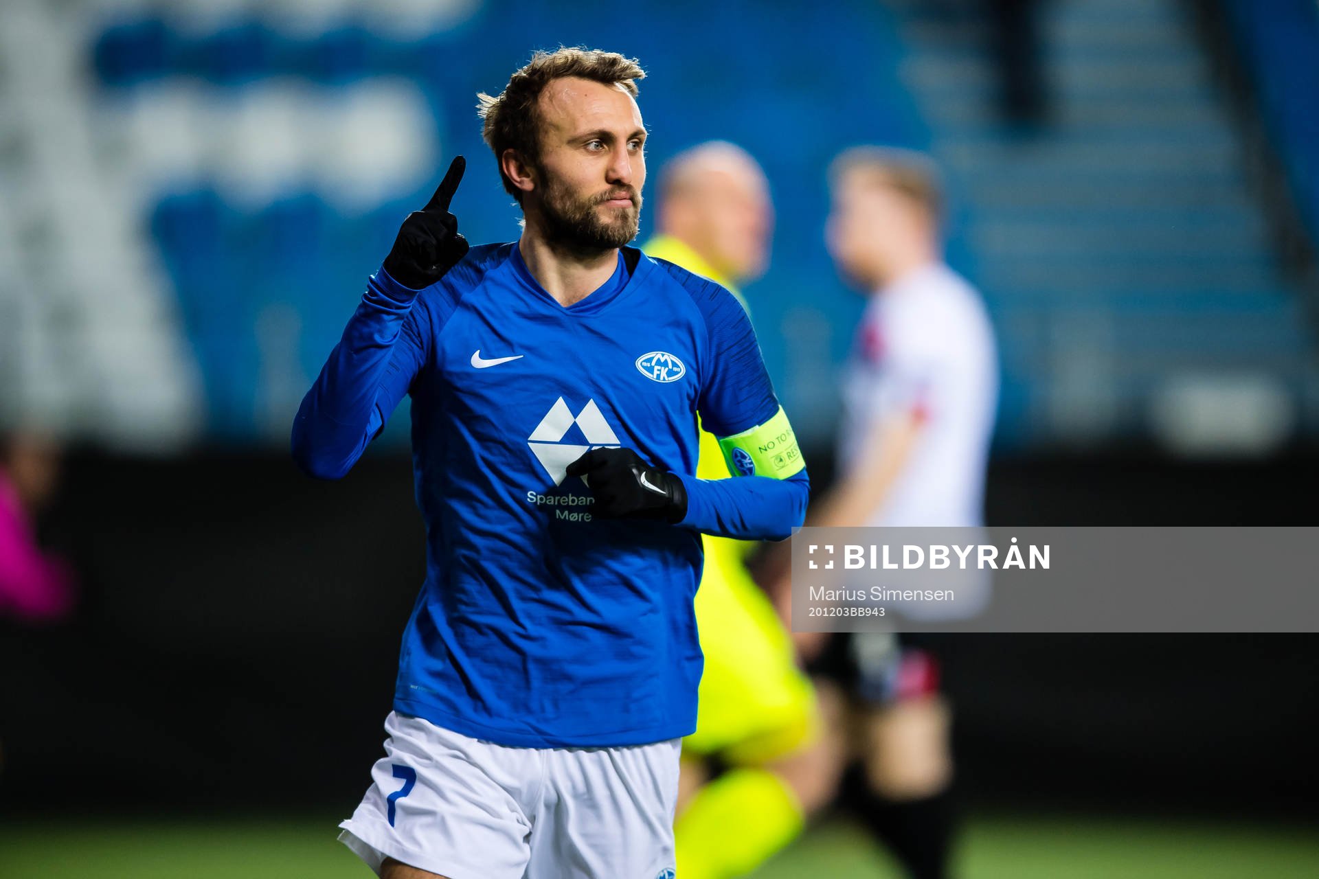 Magnus Wolff Eikrem of Molde celebrates