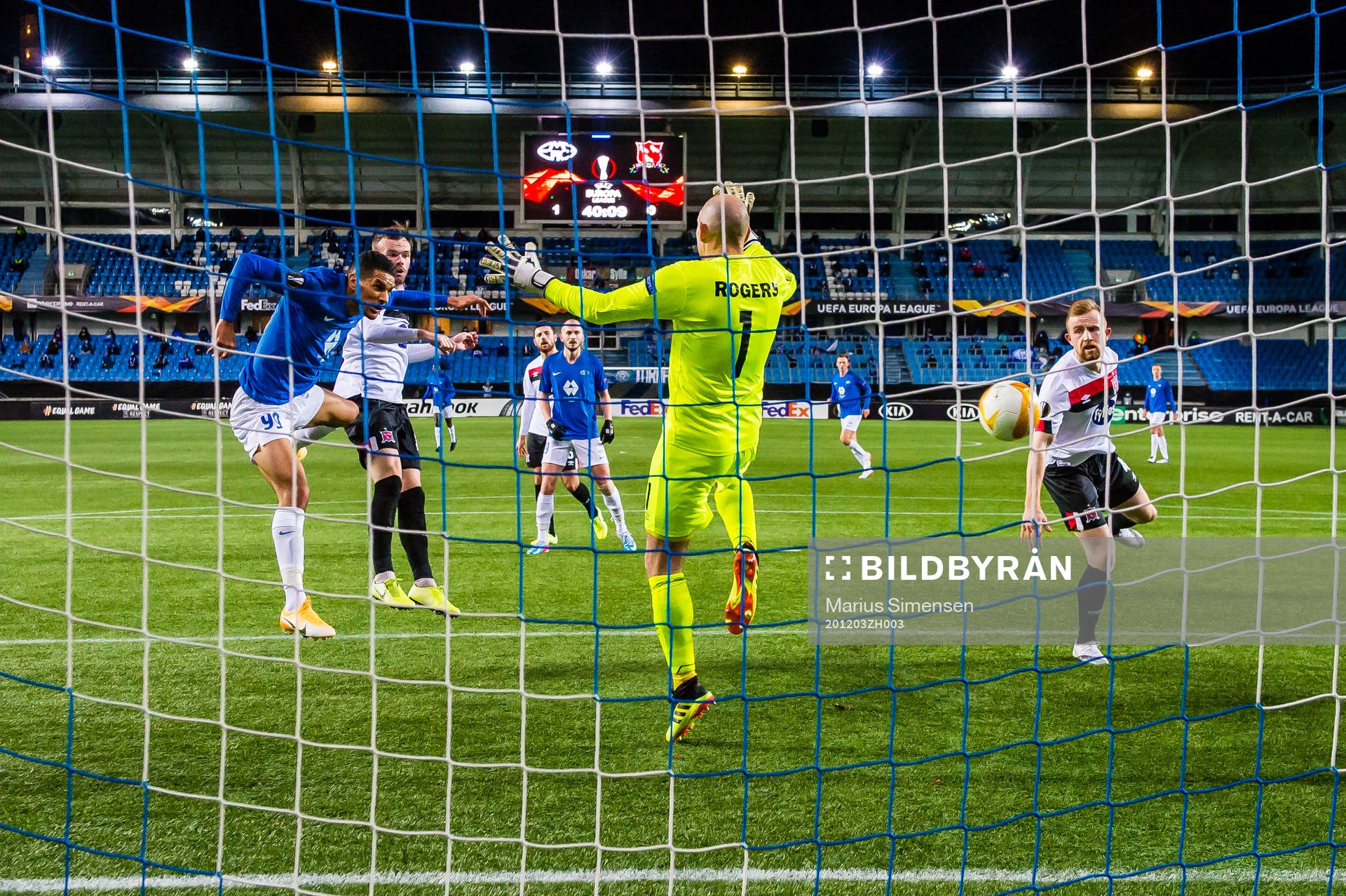 Ohikhuaeme Anthony Omoijuanfo of Molde scores the 2-0 goal